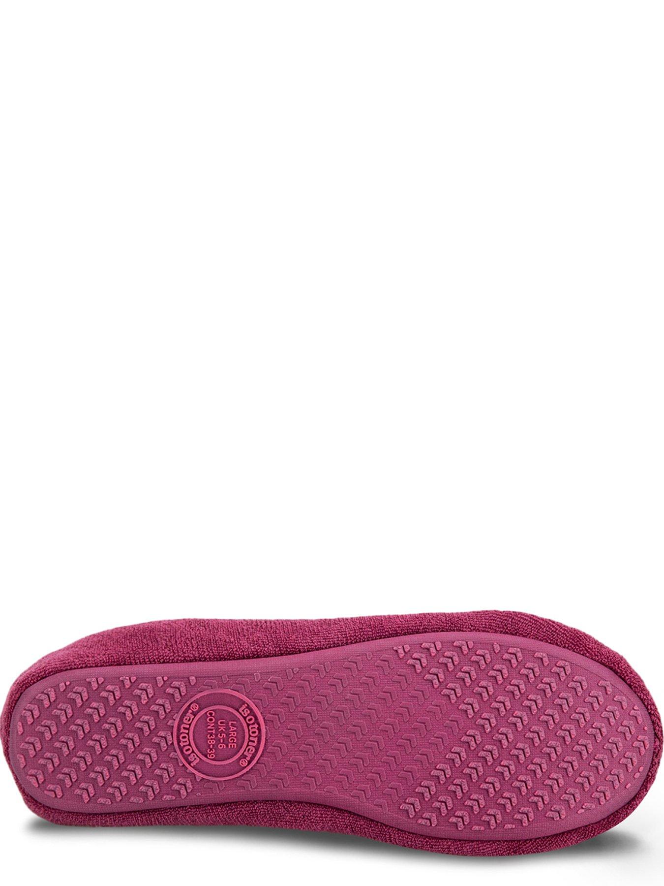 Image 3 of 4 of Totes Isotoner Isotoner Ladies Terry Ballerina Slippers - Burgundy