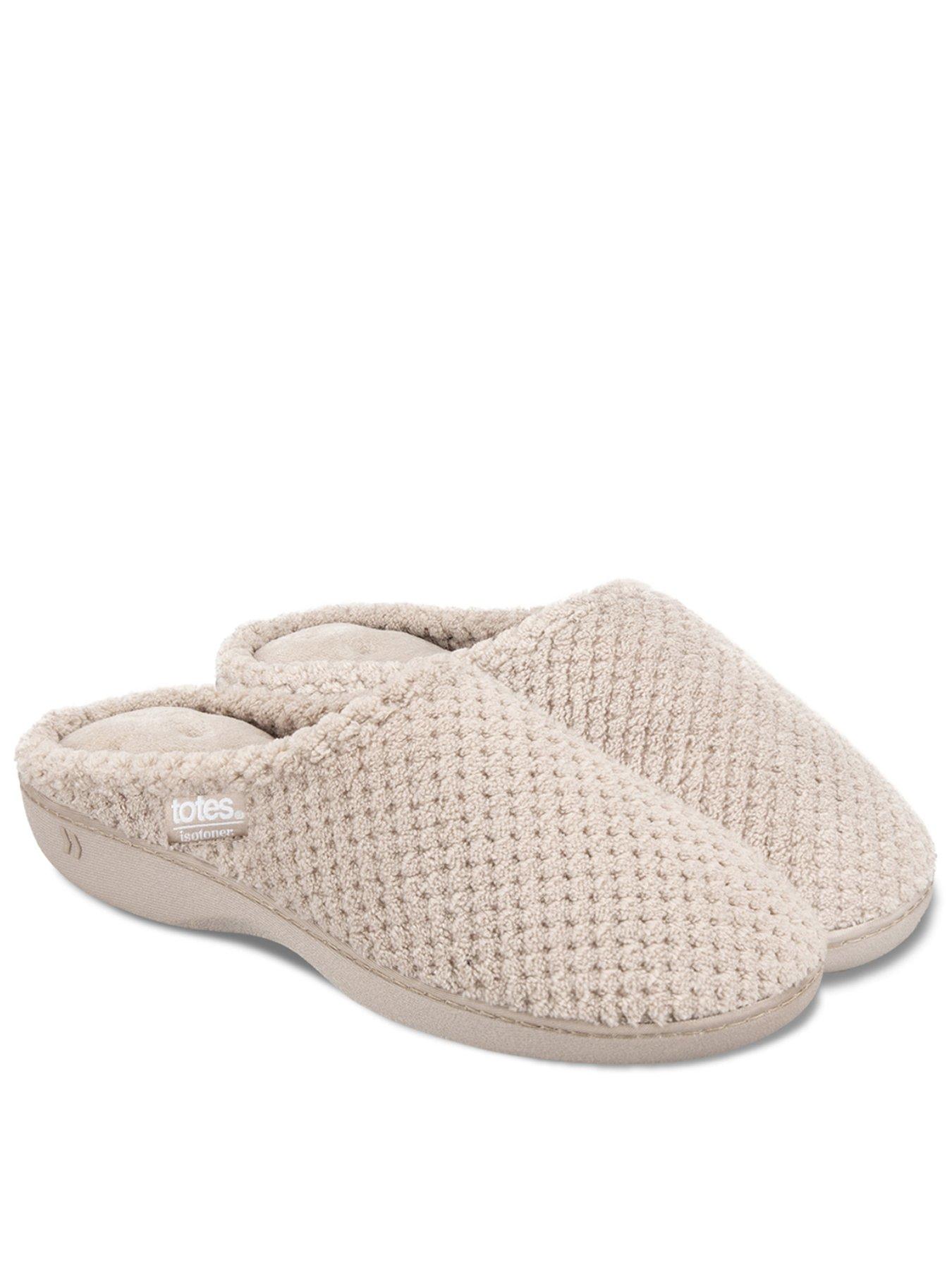 Image 1 of 4 of Totes Isotoner Isotoner Ladies Popcorn Terry Mule Slippers - Oat