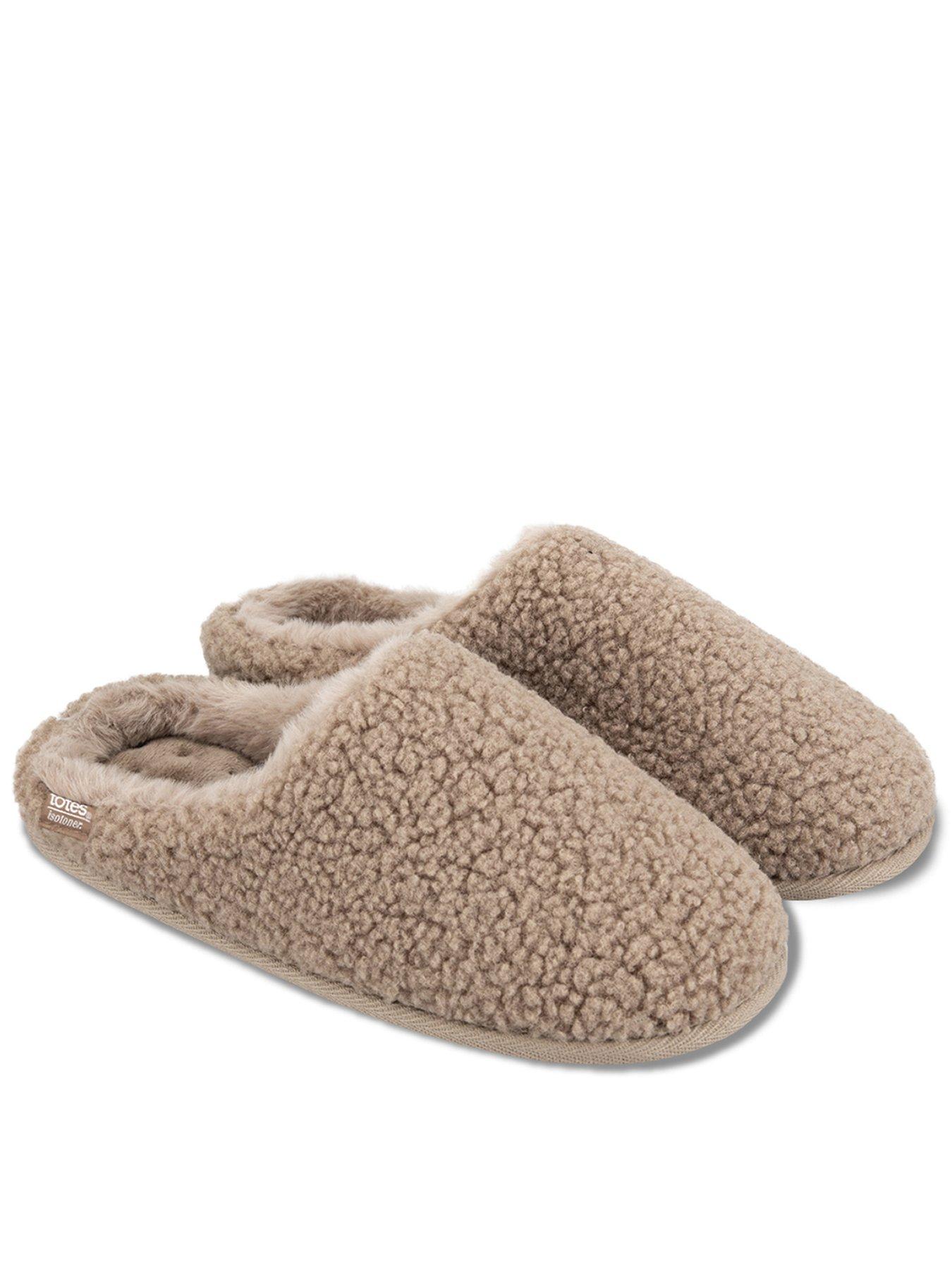 undefined Isotoner Ladies Borg Swept Back Mule - Mink