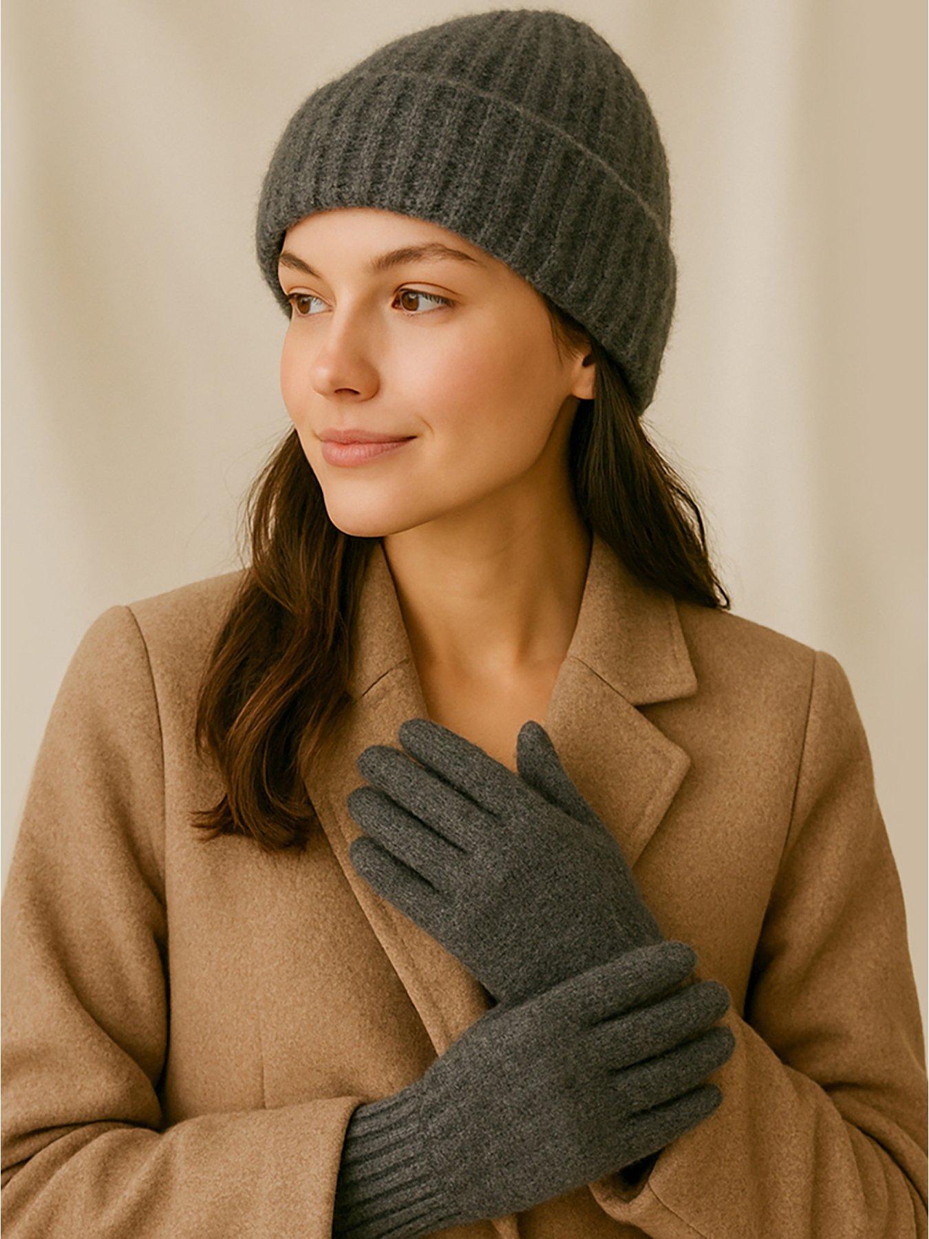 Image 2 of 3 of TOTES Toasties Ladies Knitted Hat & Glove Gift Set  - Charcoal
