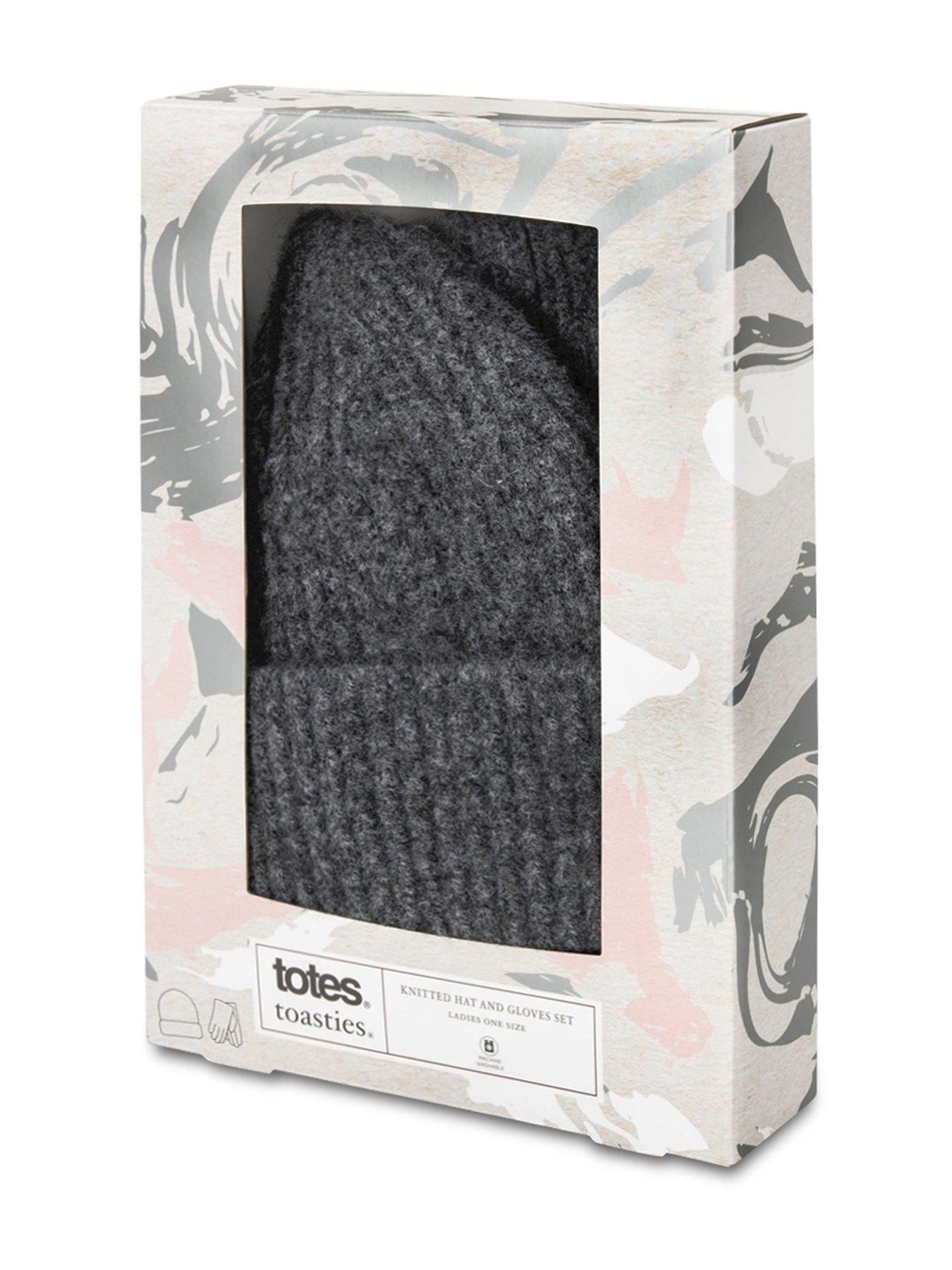 Image 3 of 3 of TOTES Toasties Ladies Knitted Hat & Glove Gift Set  - Charcoal