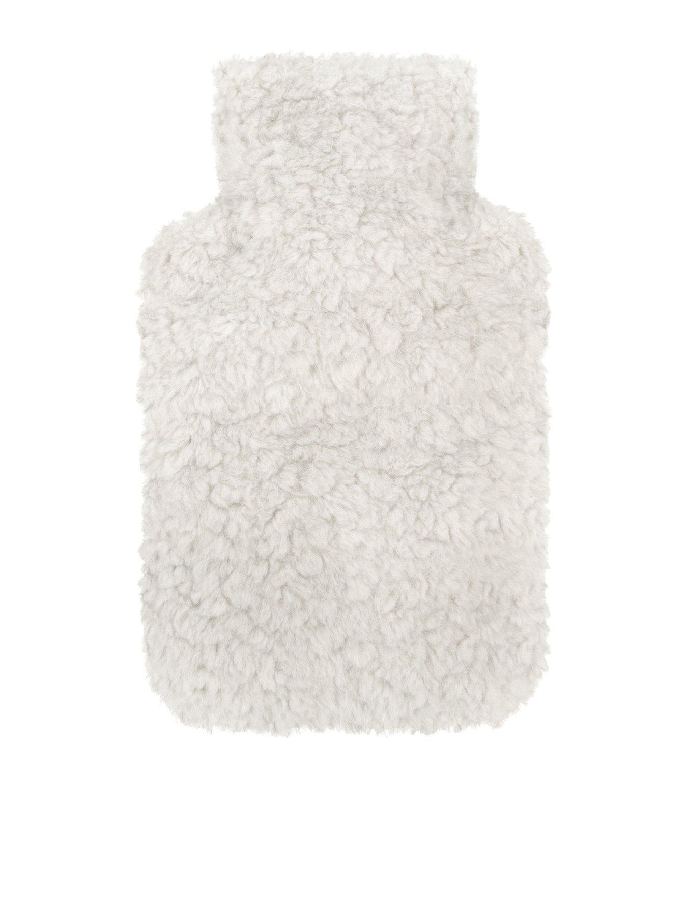 undefined Totes Toasties Ladies Textured Faux Fur Hot Water Bottle - Grey