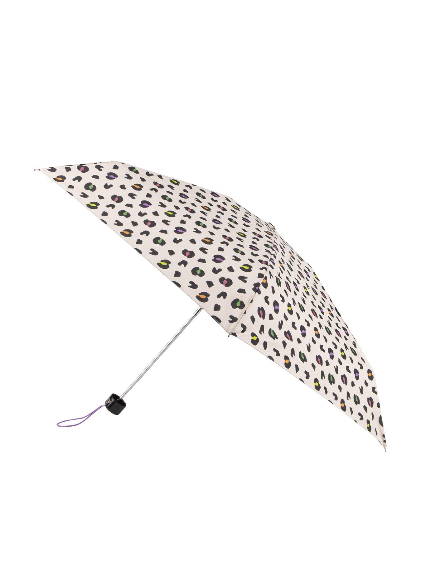  image of totes-compact-round-bright-animal-print-umbrella-animal-print