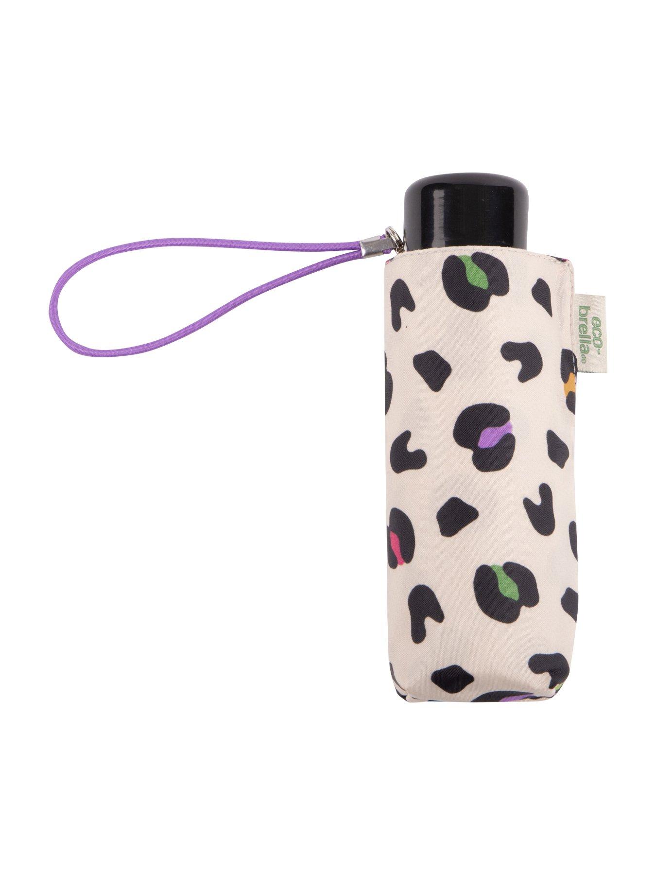  image of totes-compact-round-bright-animal-print-umbrella-animal-print