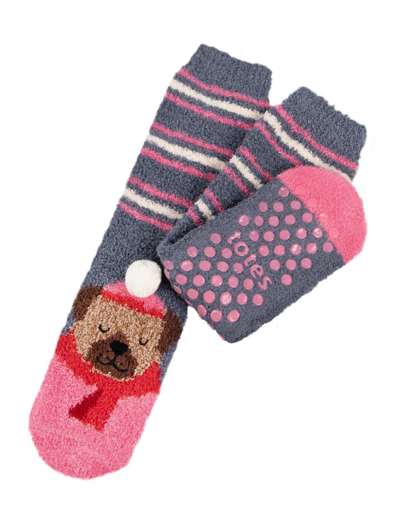 undefined Toasties Ladies Novelty Super Soft Slipper Socks - Dog
