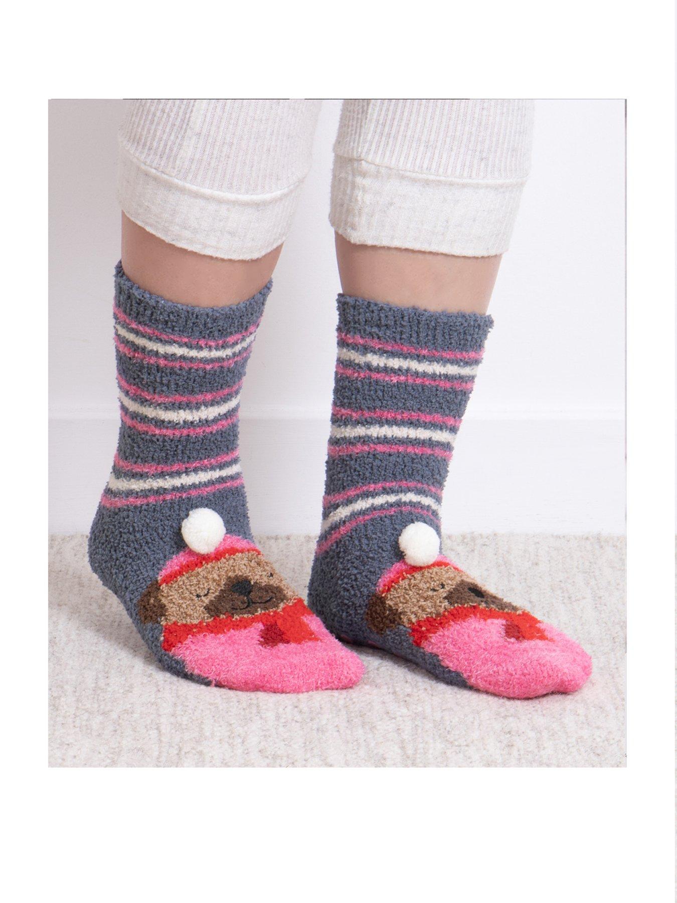 Image 2 of 4 of TOTES Toasties Ladies Novelty Super Soft Slipper Socks - Dog