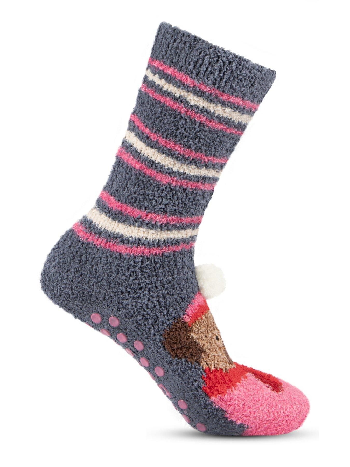 Image 3 of 4 of TOTES Toasties Ladies Novelty Super Soft Slipper Socks - Dog