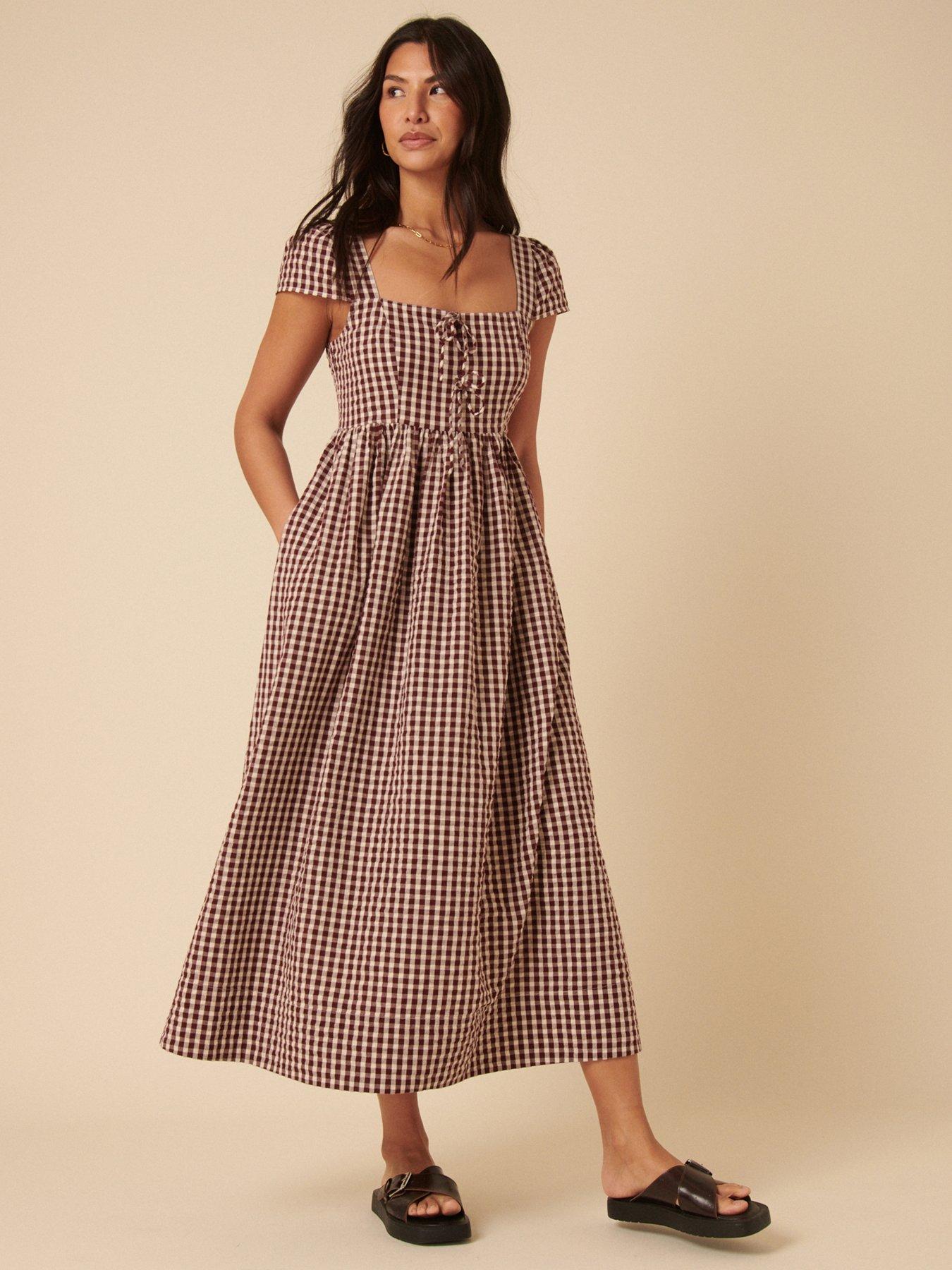nobodys-child-gingham-heidi-midi-dress-brown