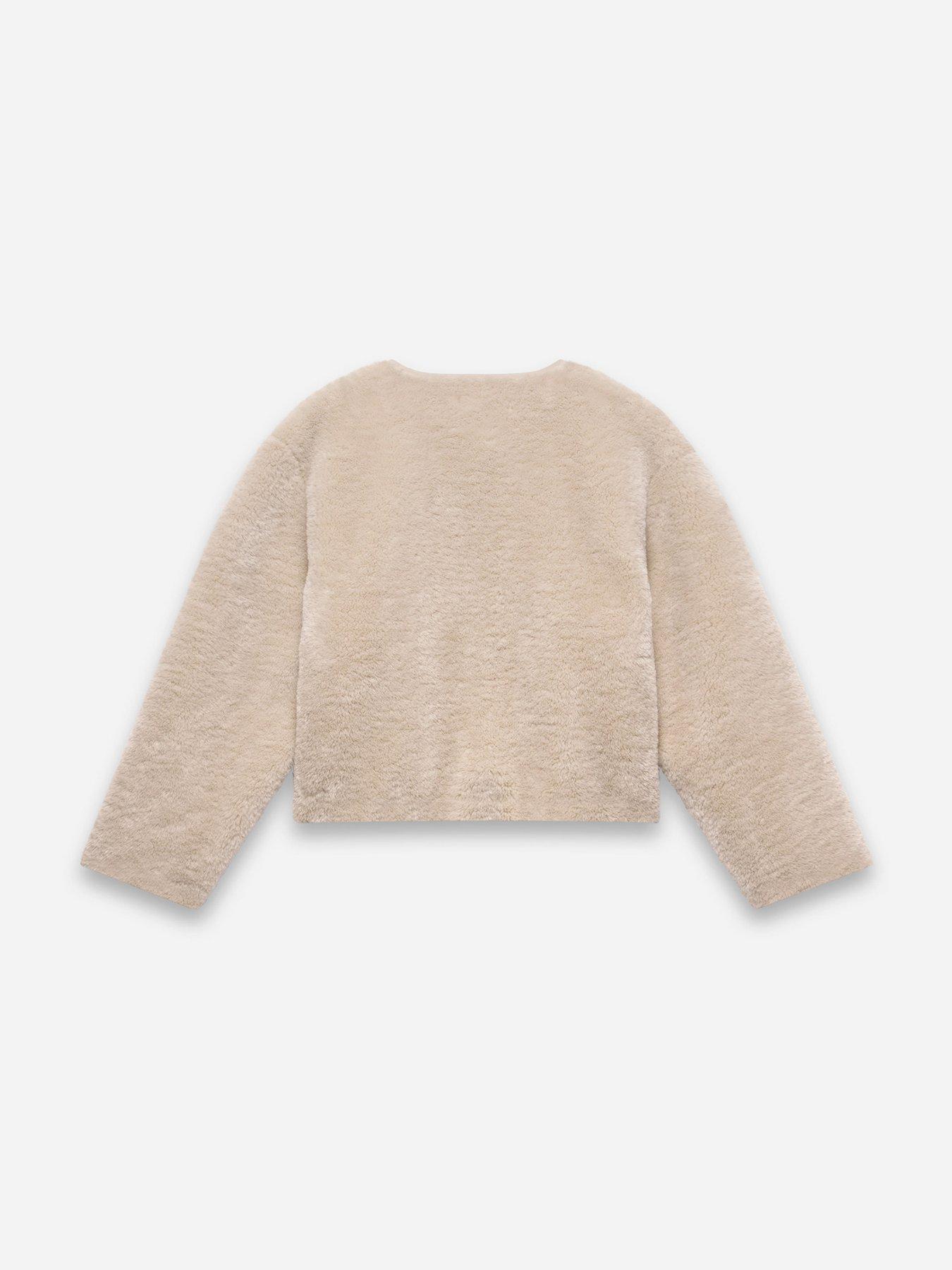  image of mint-velvet-tan-borg-faux-suede-jacket-white