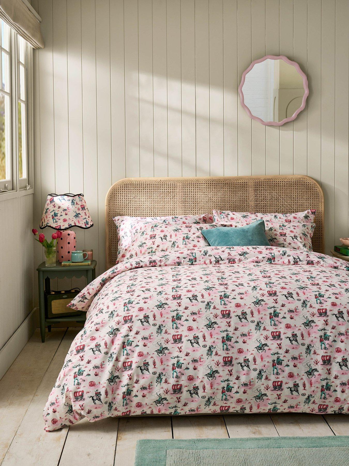 Cath Kidston Cow Girl 100% Cotton Double Quilt Set 200cm X 200cm