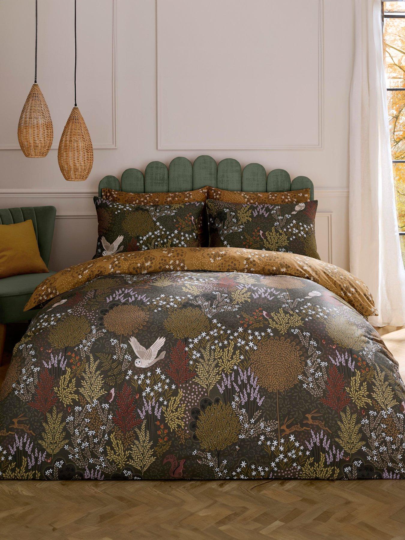 Sara Miller Owl Forest 100% Cotton King Quilt Set 230cm X 220cm