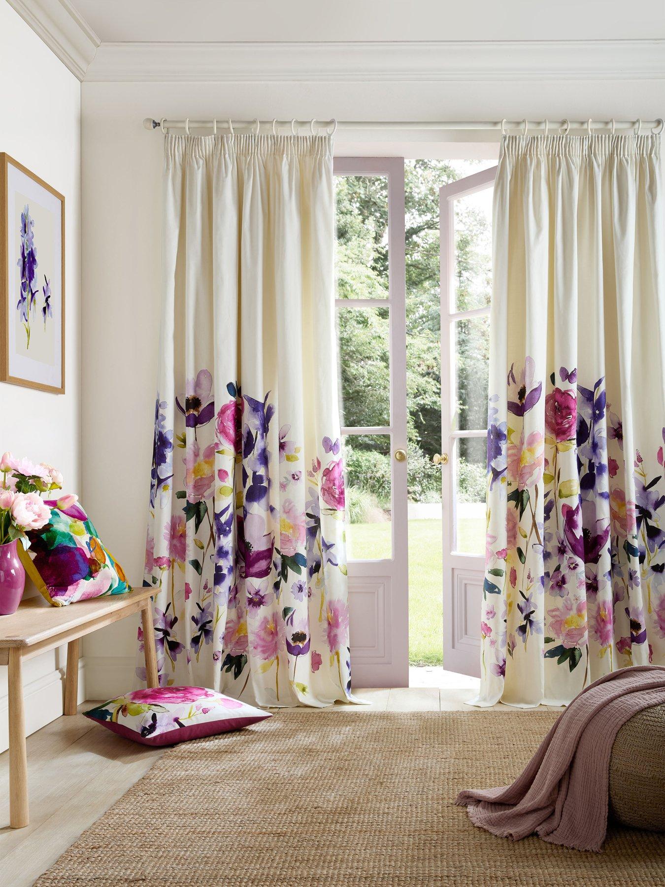 undefined Taransay Lined Header Tape Curtains 229cm X 229cm (90"x90")