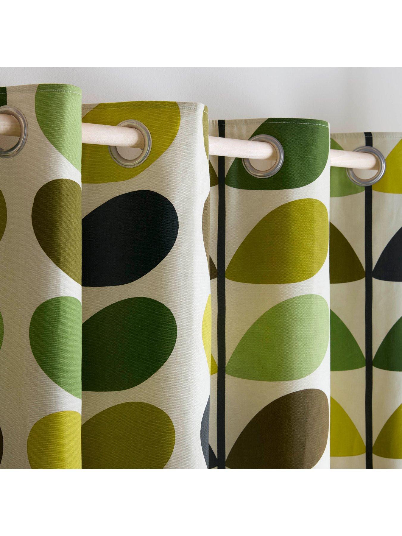 Image 2 of 3 of Orla Kiely Multi Stem Lined Eyelet Curtains 100% Cotton 117cm X 137cm (46"x54")