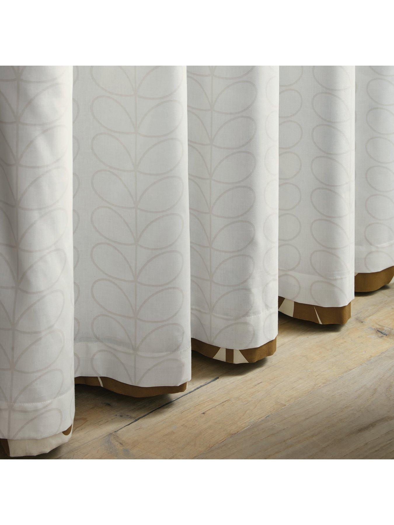  image of orla-kiely-wildflower-lined-eyelet-curtains-100-cotton
