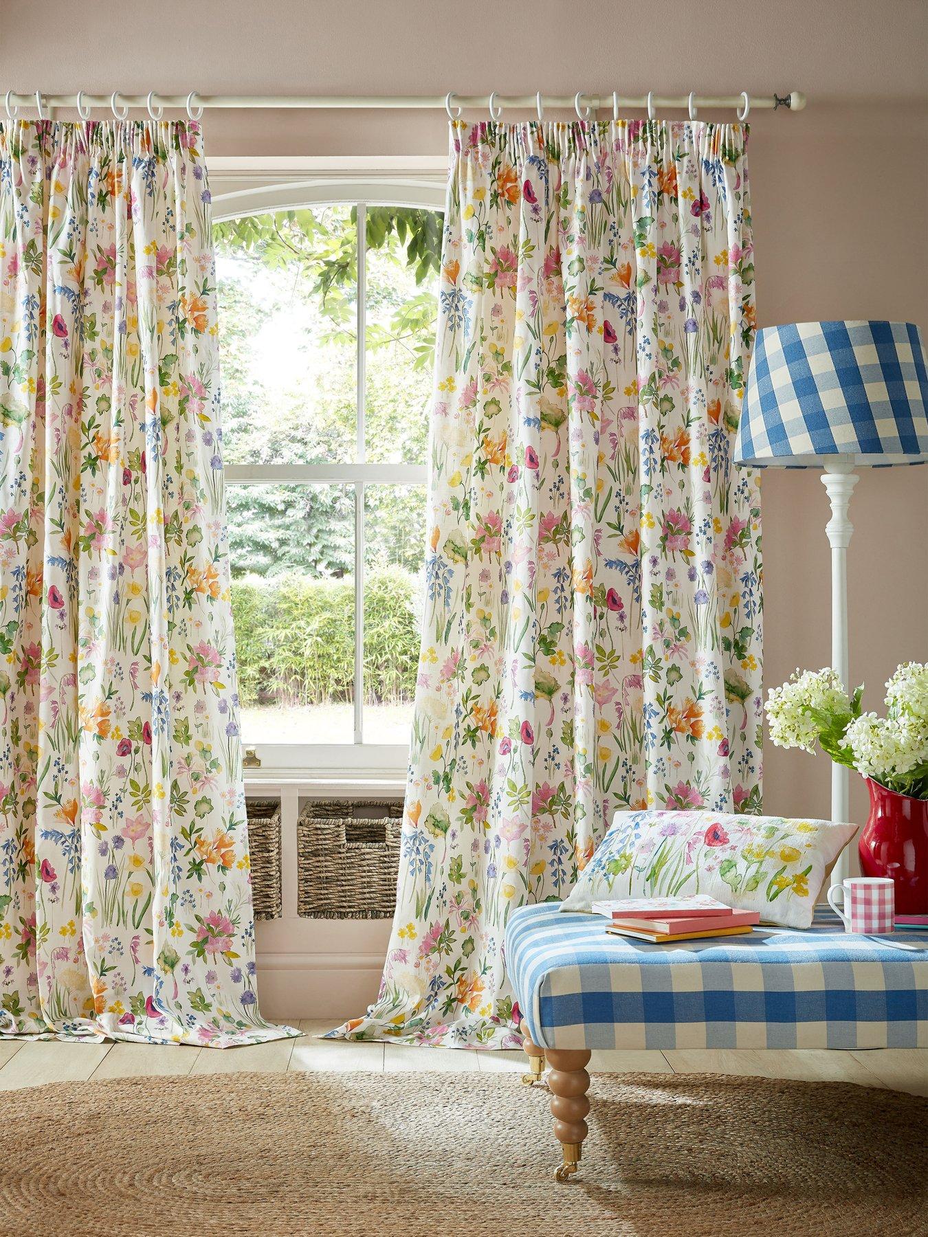 undefined Isolation Garden Lined Header Tape Curtains 229cm X 229cm (90"x90")