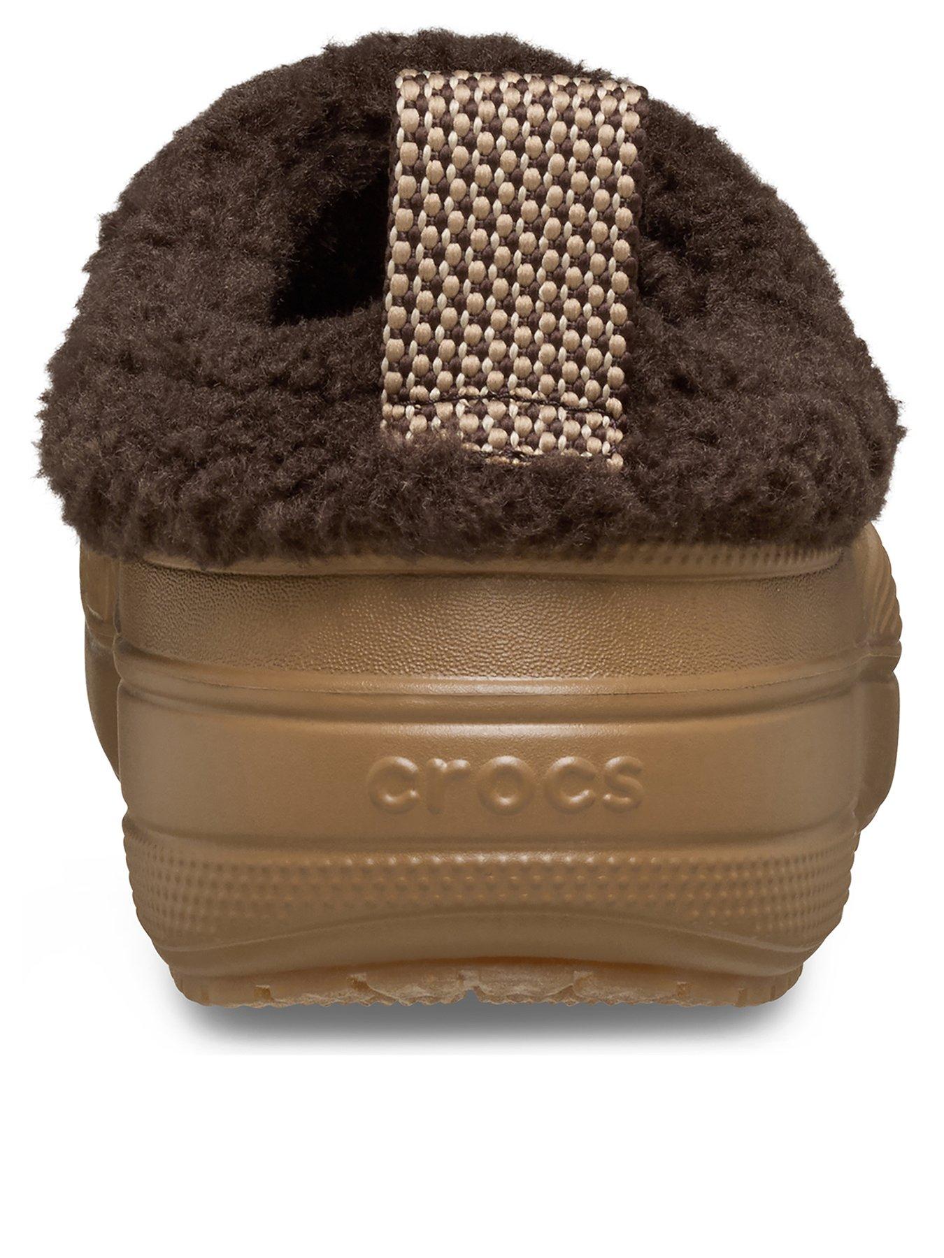  image of crocs-classic-lined-shorty-sepia-brown