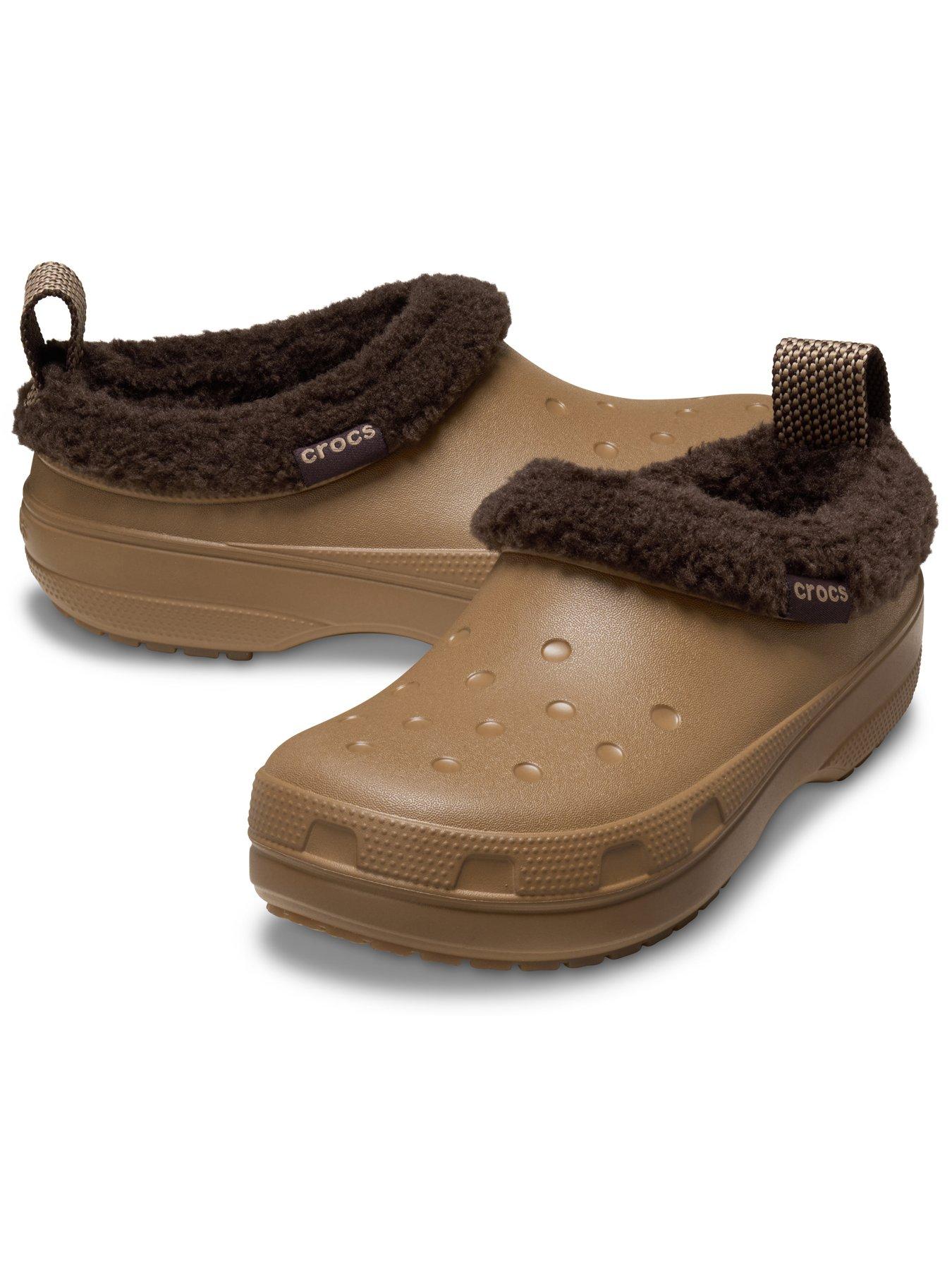  image of crocs-classic-lined-shorty-sepia-brown