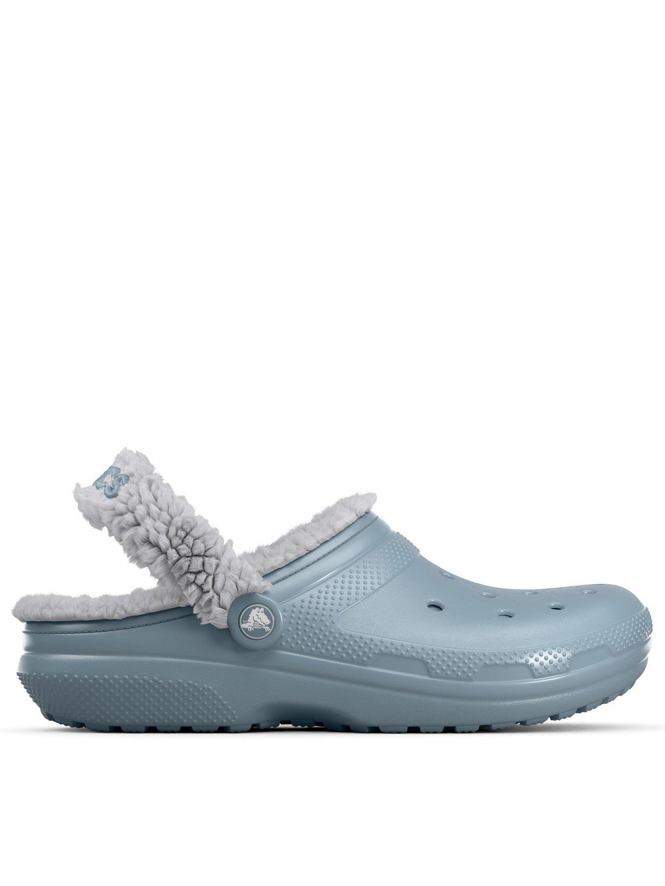  image of crocs-classic-fleece-lined-clog--concrete