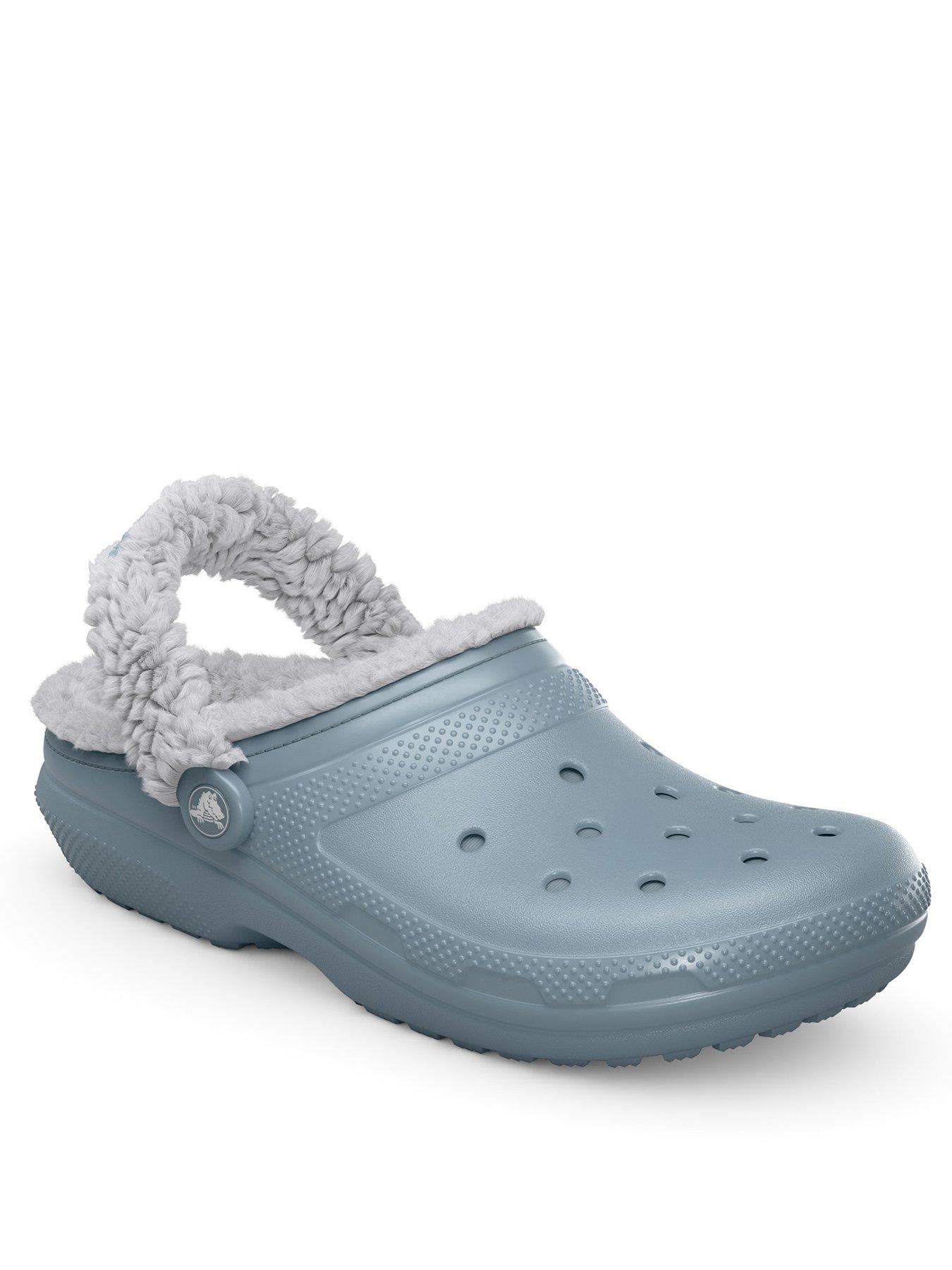  image of crocs-classic-fleece-lined-clog--concrete