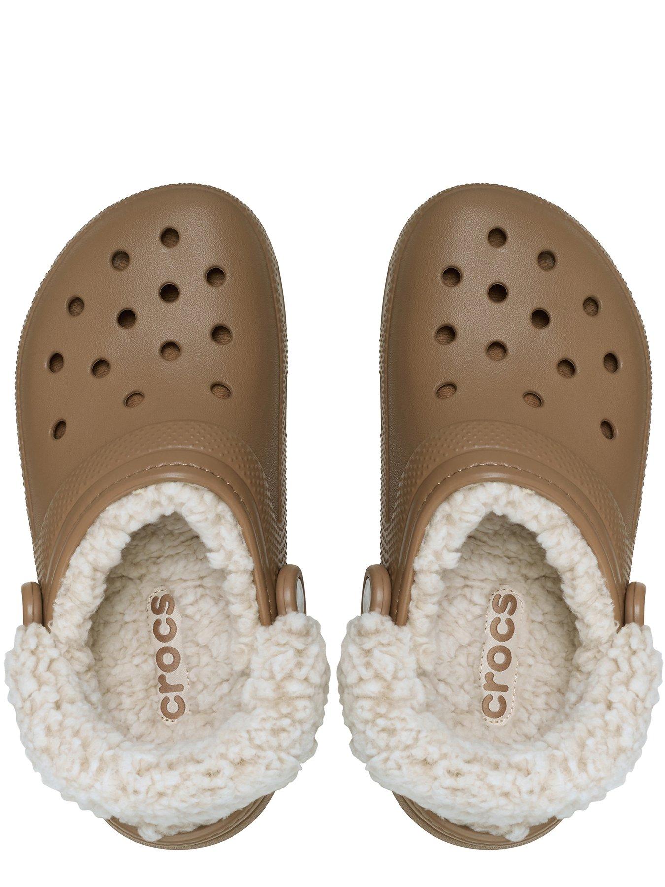  image of crocs-classic-fleece-lined-clog--sepia