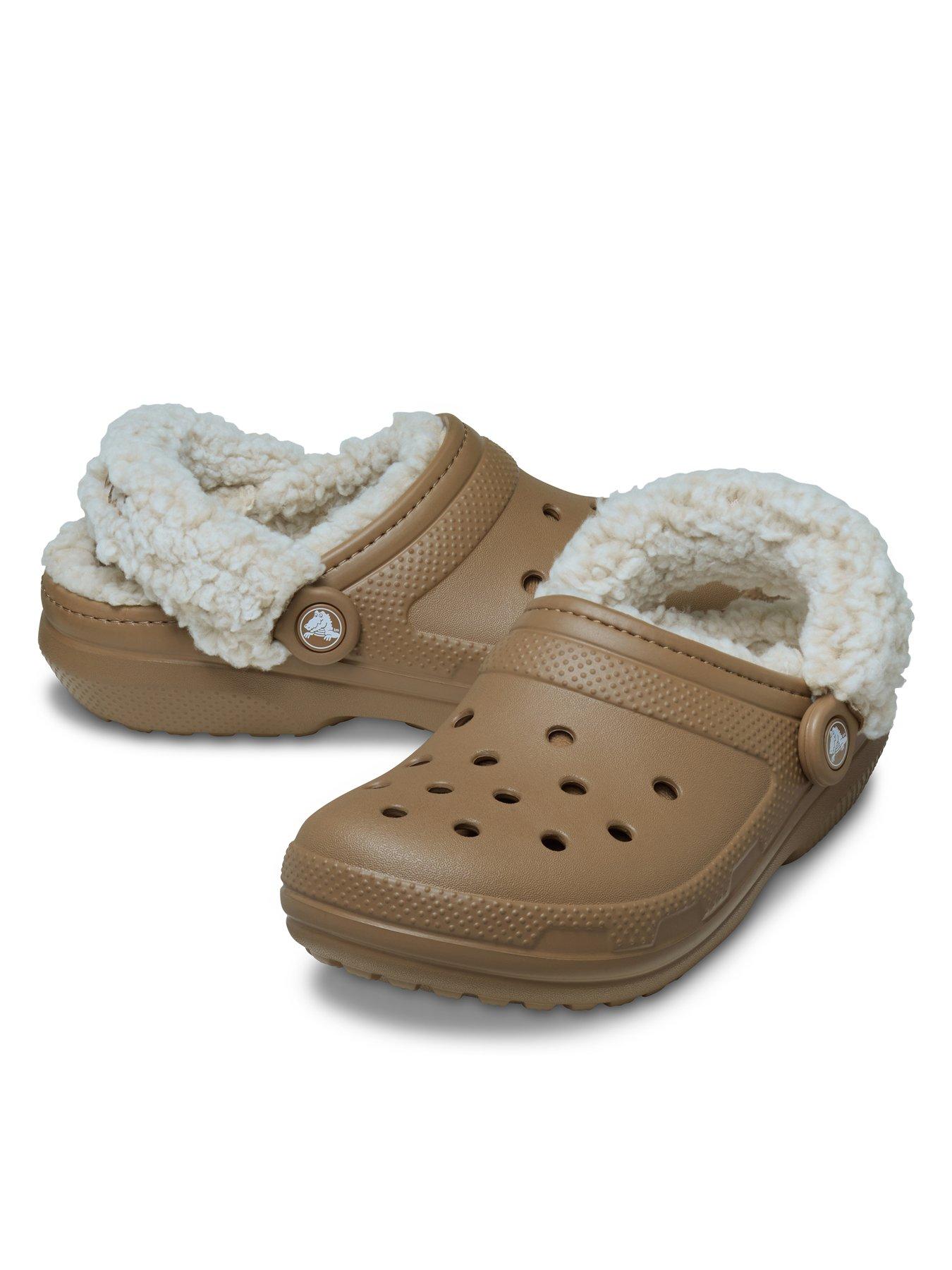  image of crocs-classic-fleece-lined-clog--sepia