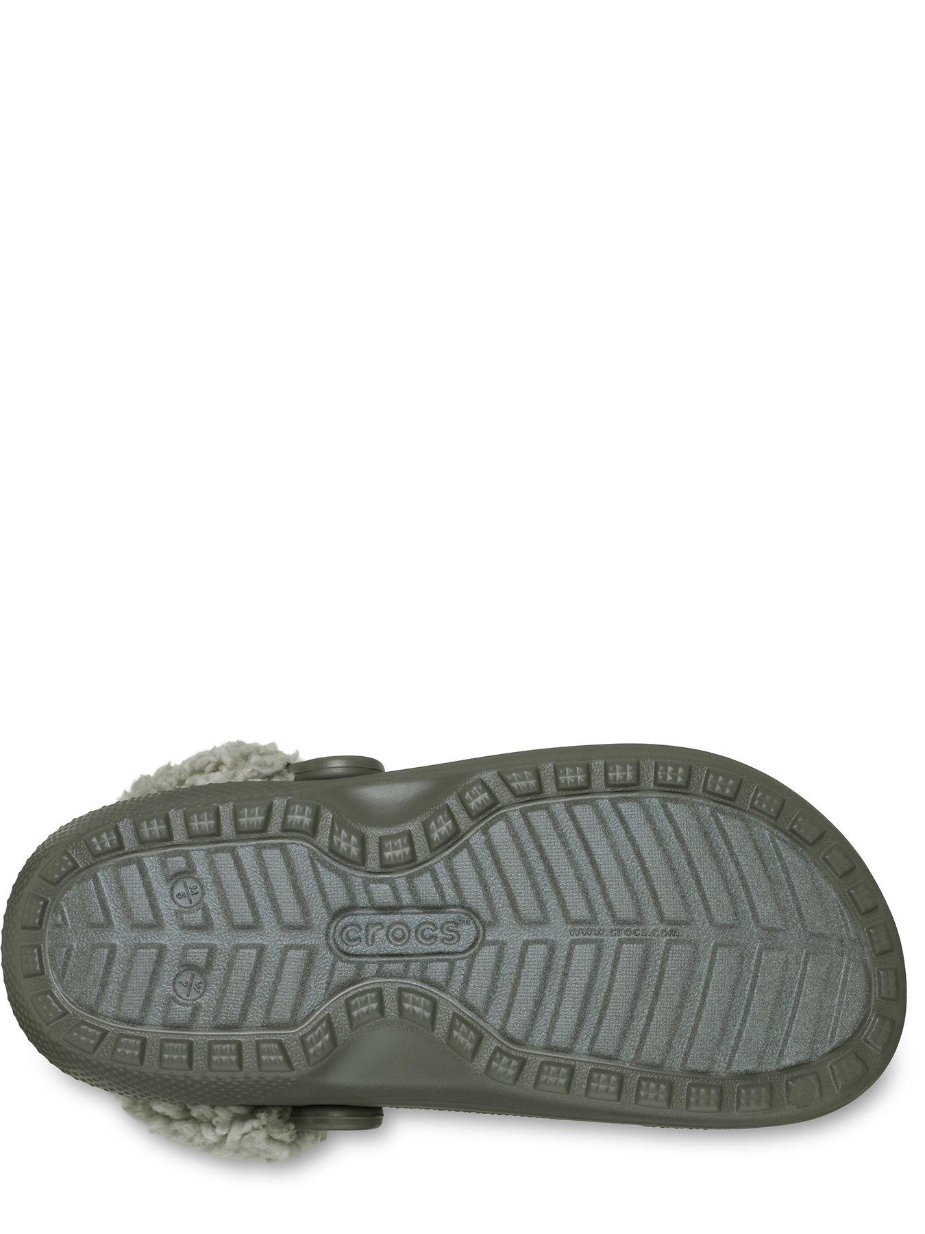  image of crocs-classic-fleece-lined-clog--dusty-olive