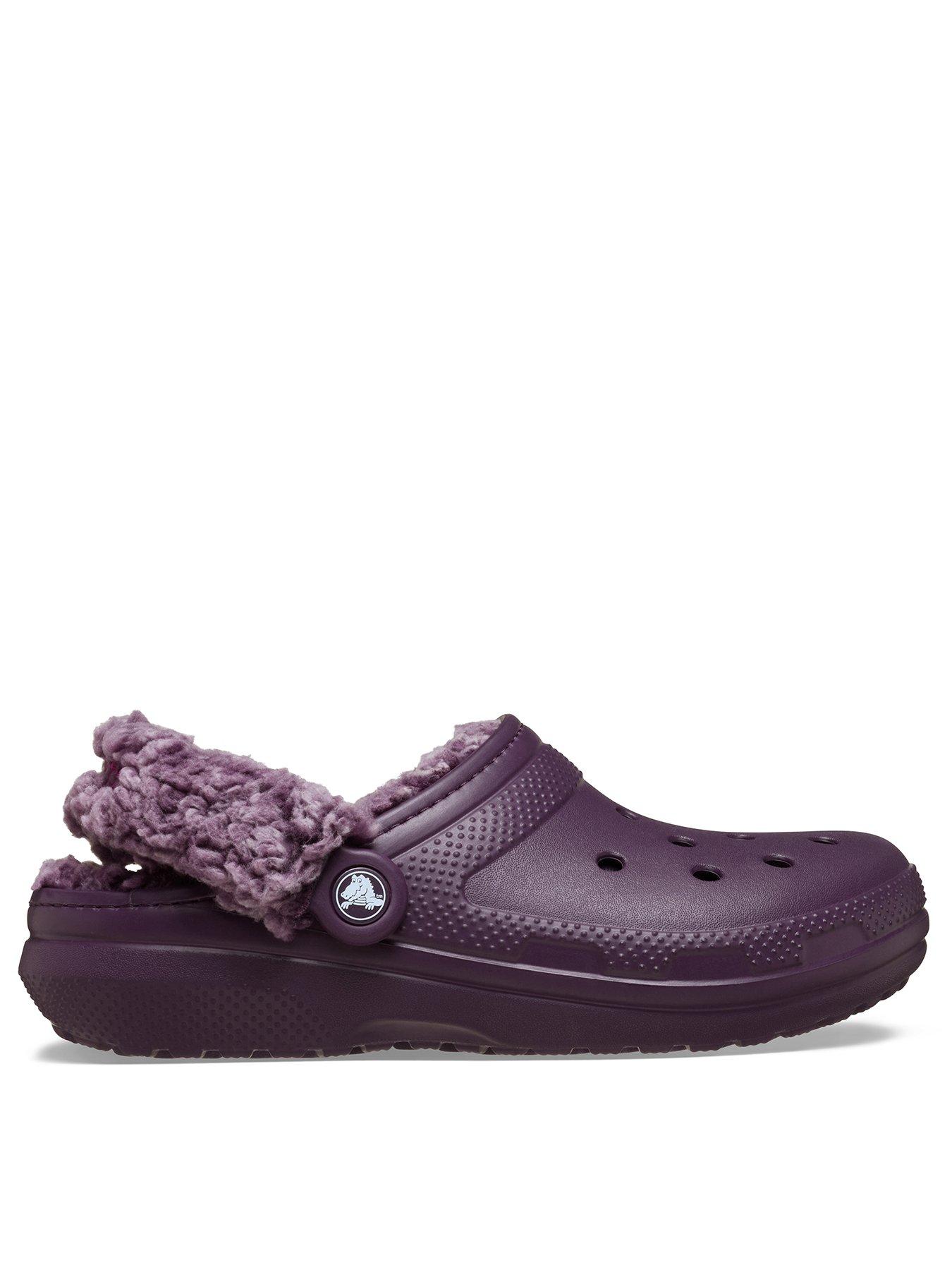 Image 1 of 6 of Crocs Classic Fleece Lined Clog -Plush Plum