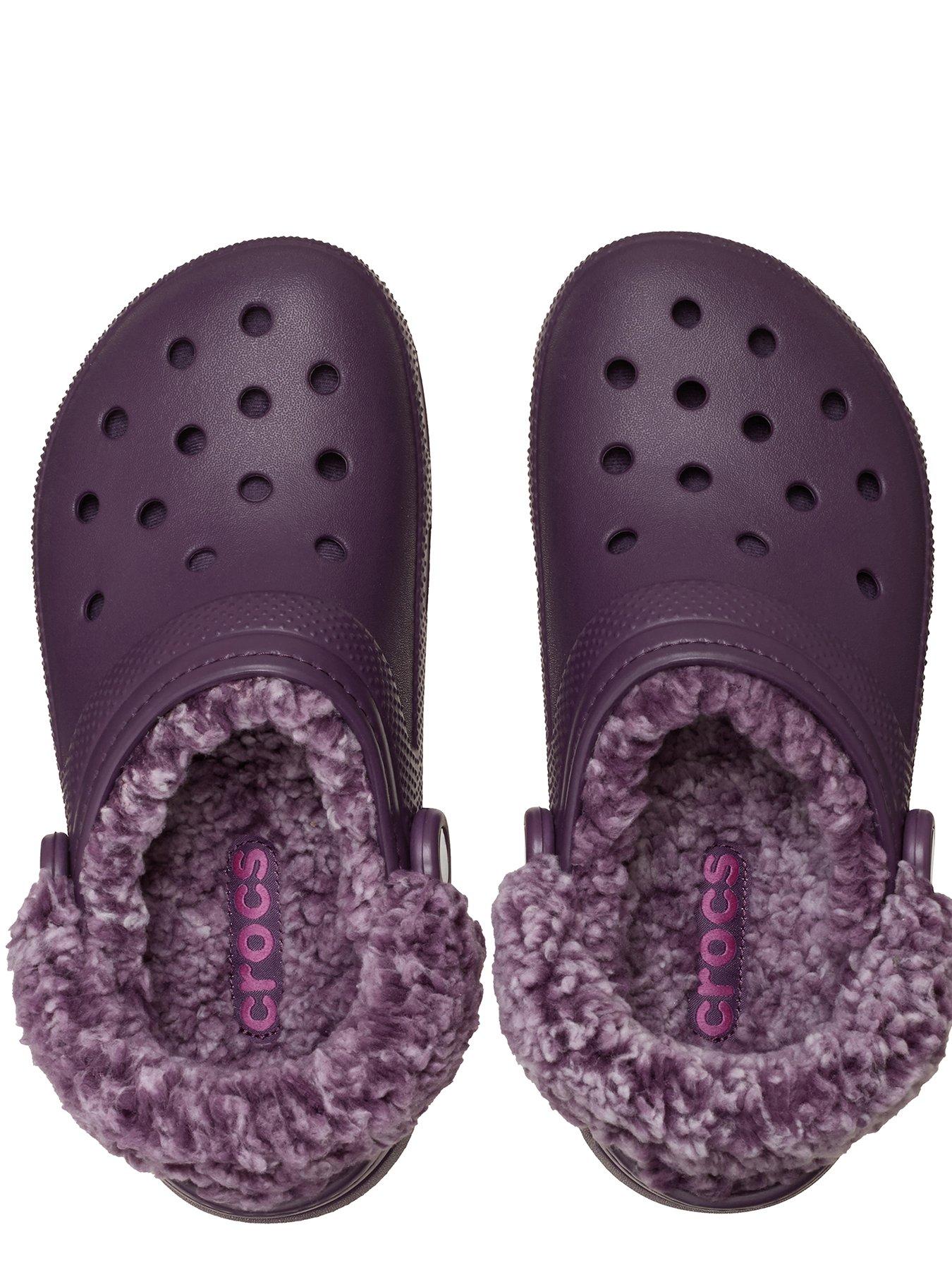 Image 4 of 6 of Crocs Classic Fleece Lined Clog -Plush Plum