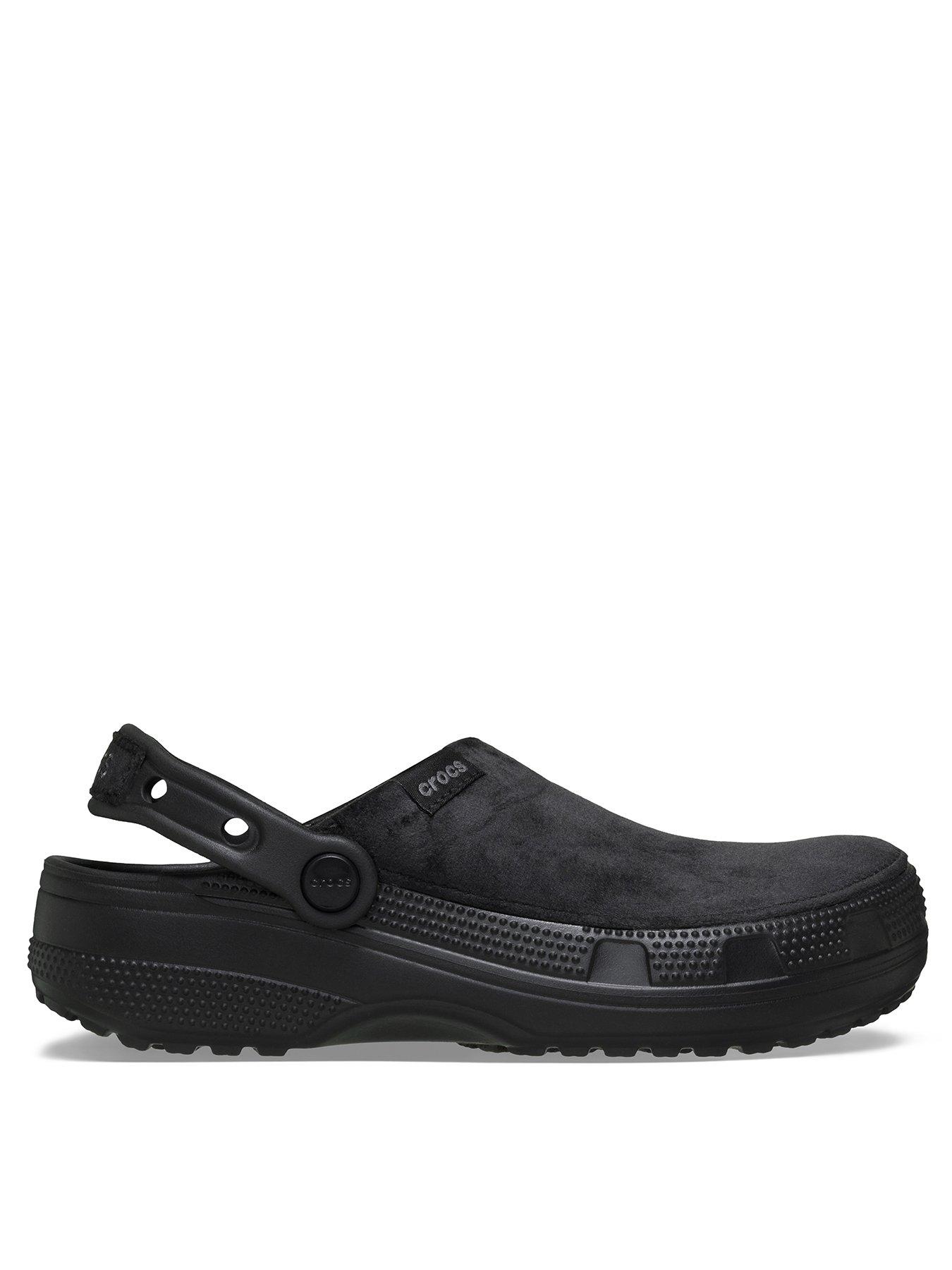  image of crocs-classic-crafted-velvet-clog-black