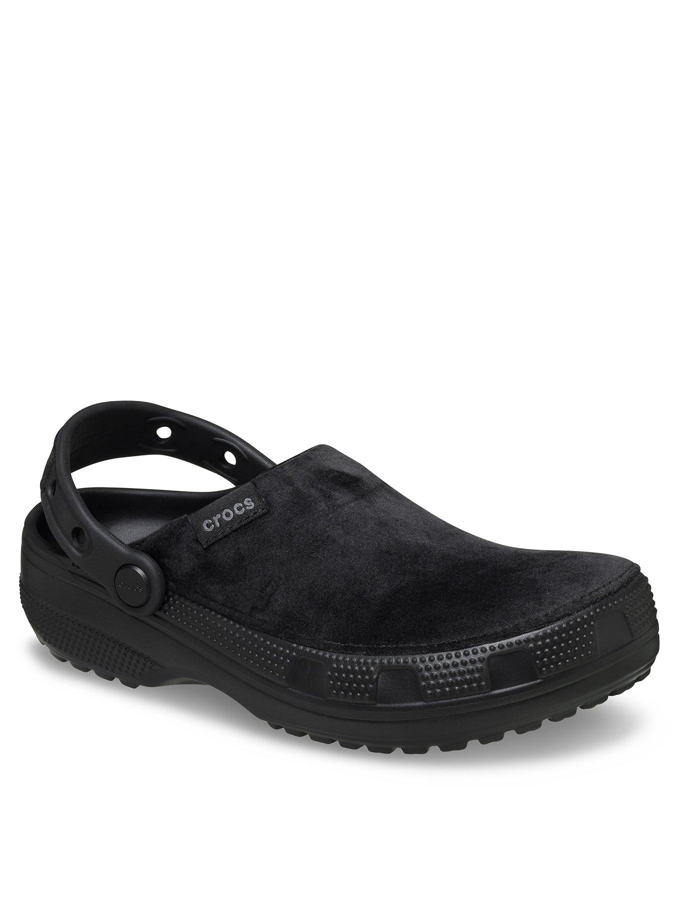 image of crocs-classic-crafted-velvet-clog-black