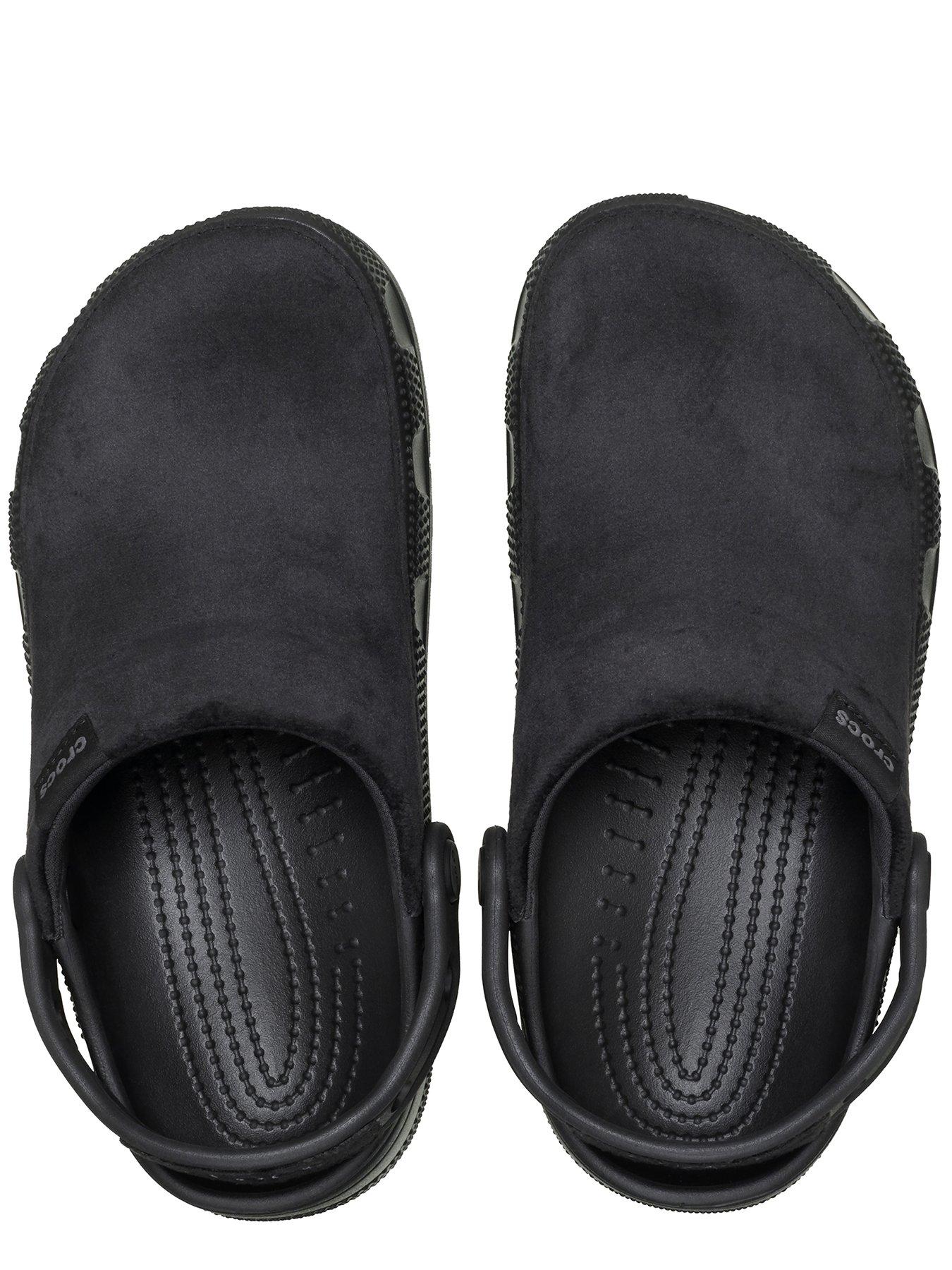  image of crocs-classic-crafted-velvet-clog-black