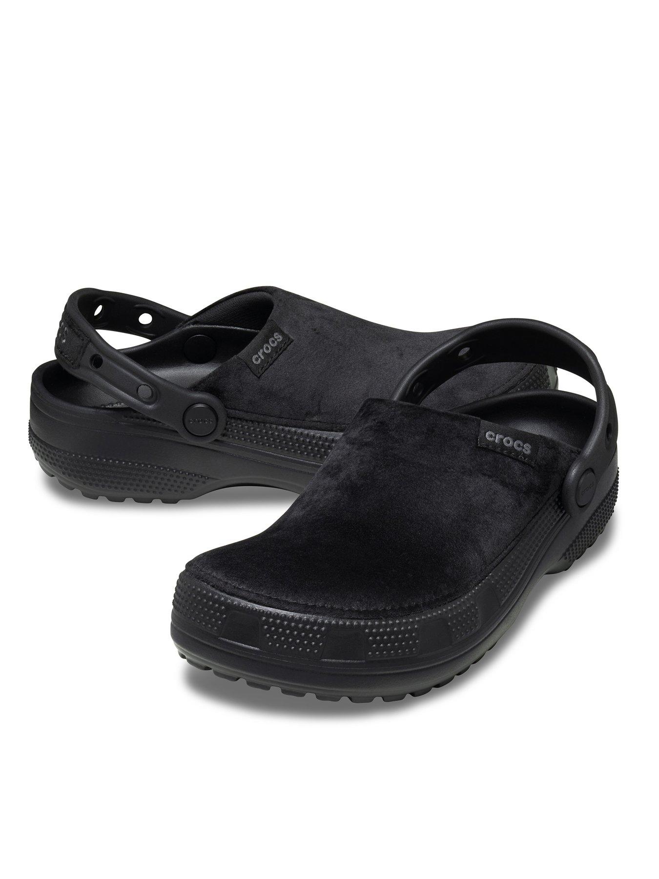  image of crocs-classic-crafted-velvet-clog-black