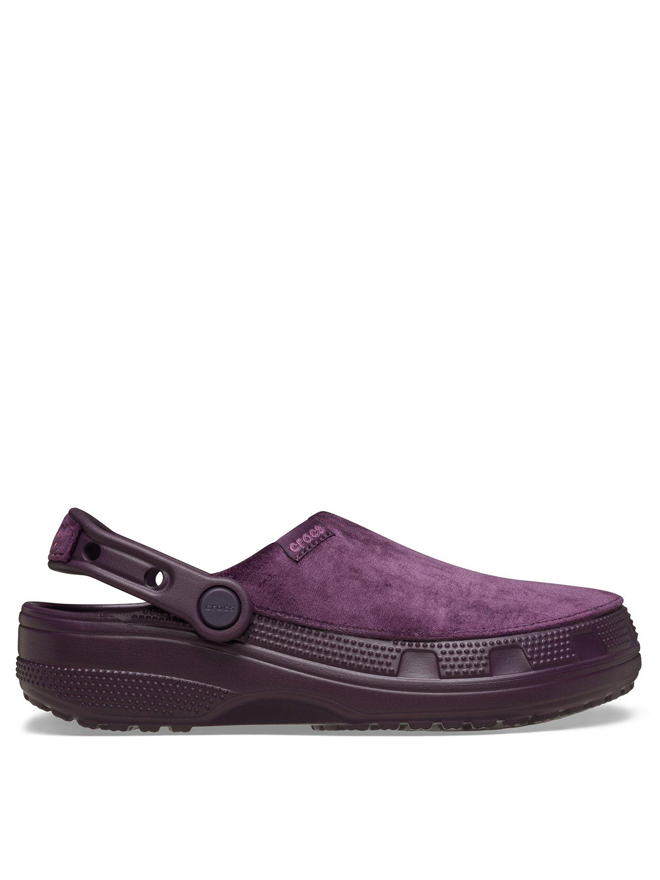  image of crocs-classic-crafted-velvet-clog-plush-plum-purple