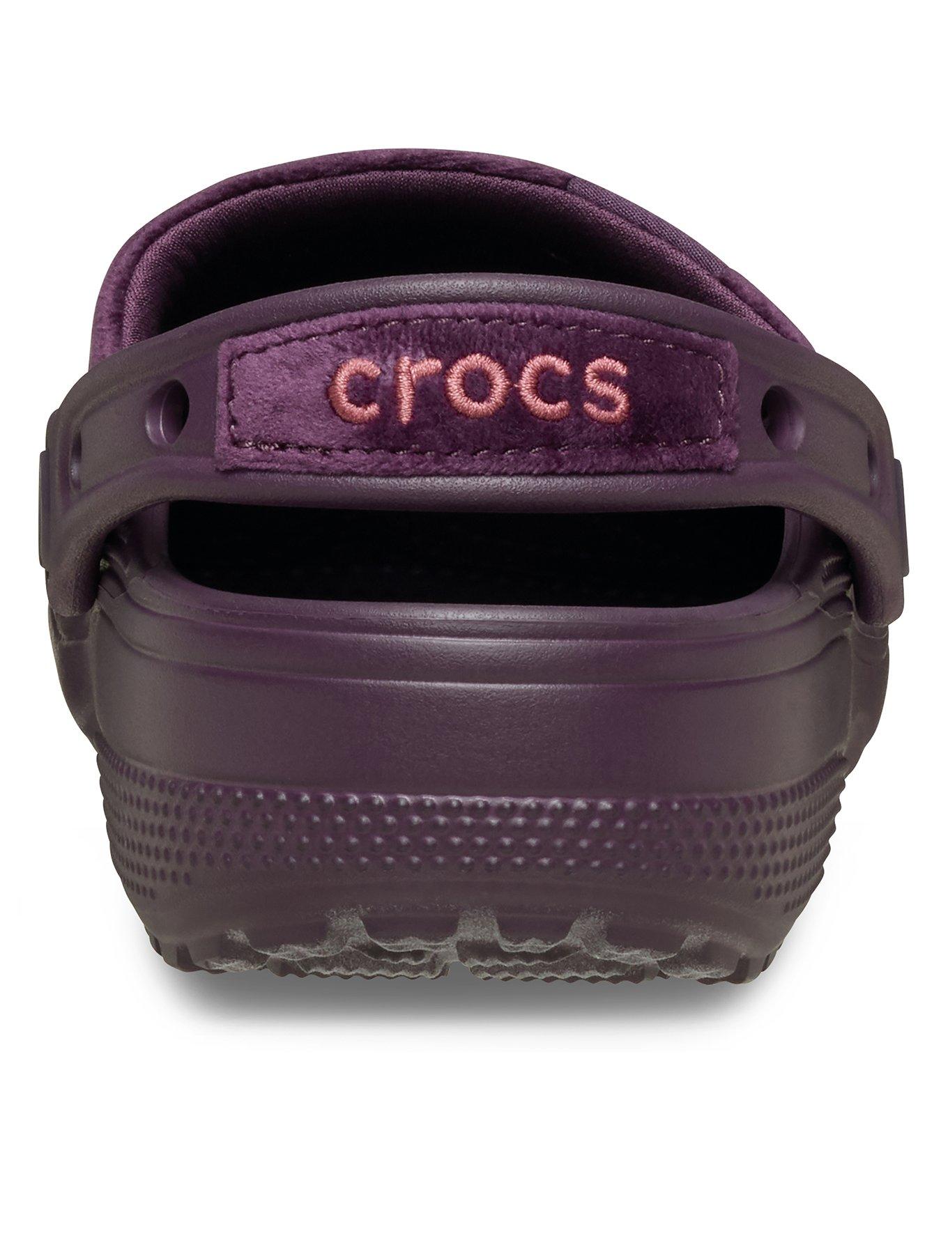  image of crocs-classic-crafted-velvet-clog-plush-plum-purple