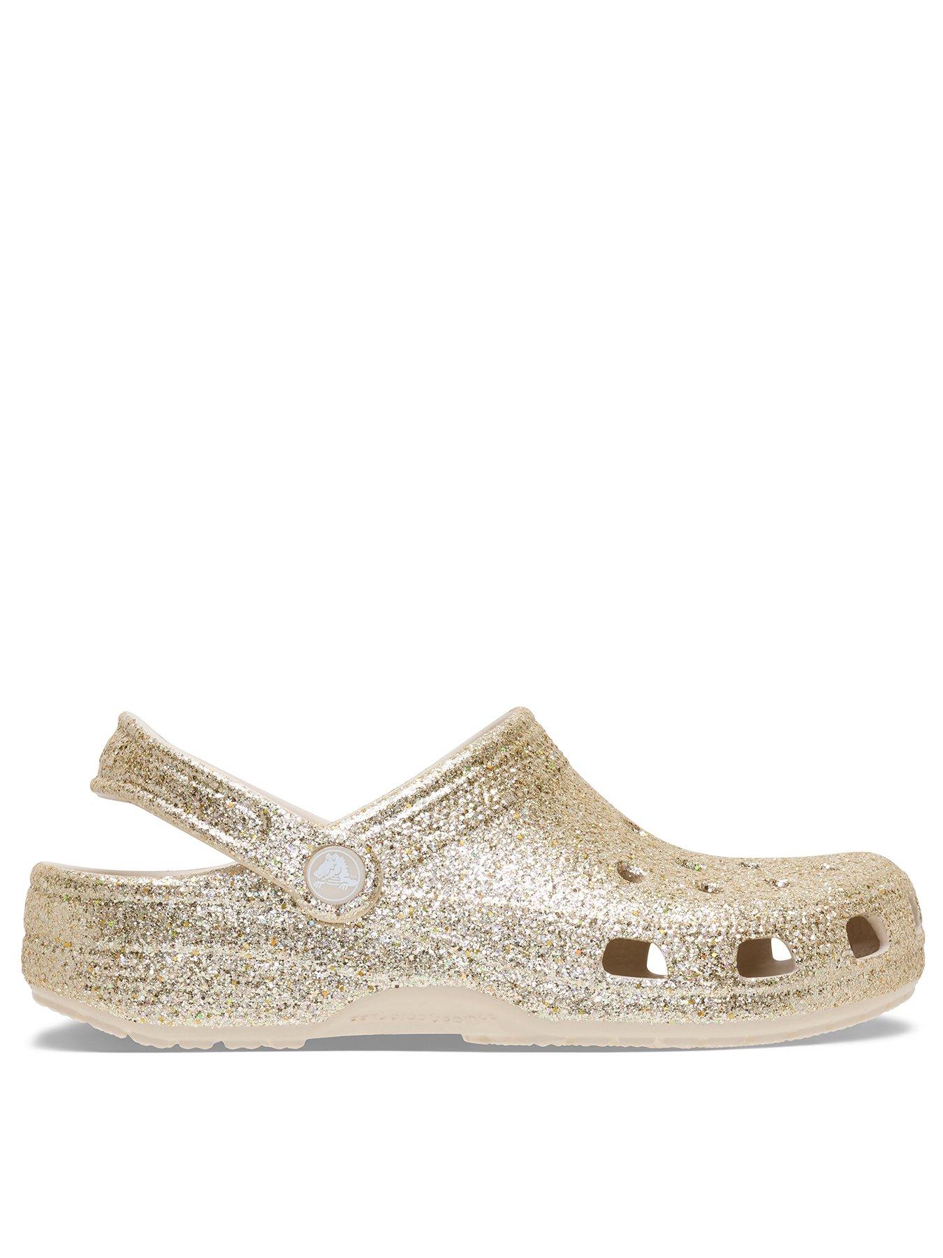 image of crocs-classic-chunky-glitter-clog-sandstone