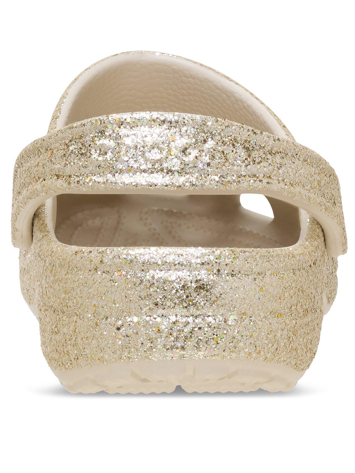  image of crocs-classic-chunky-glitter-clog-sandstone