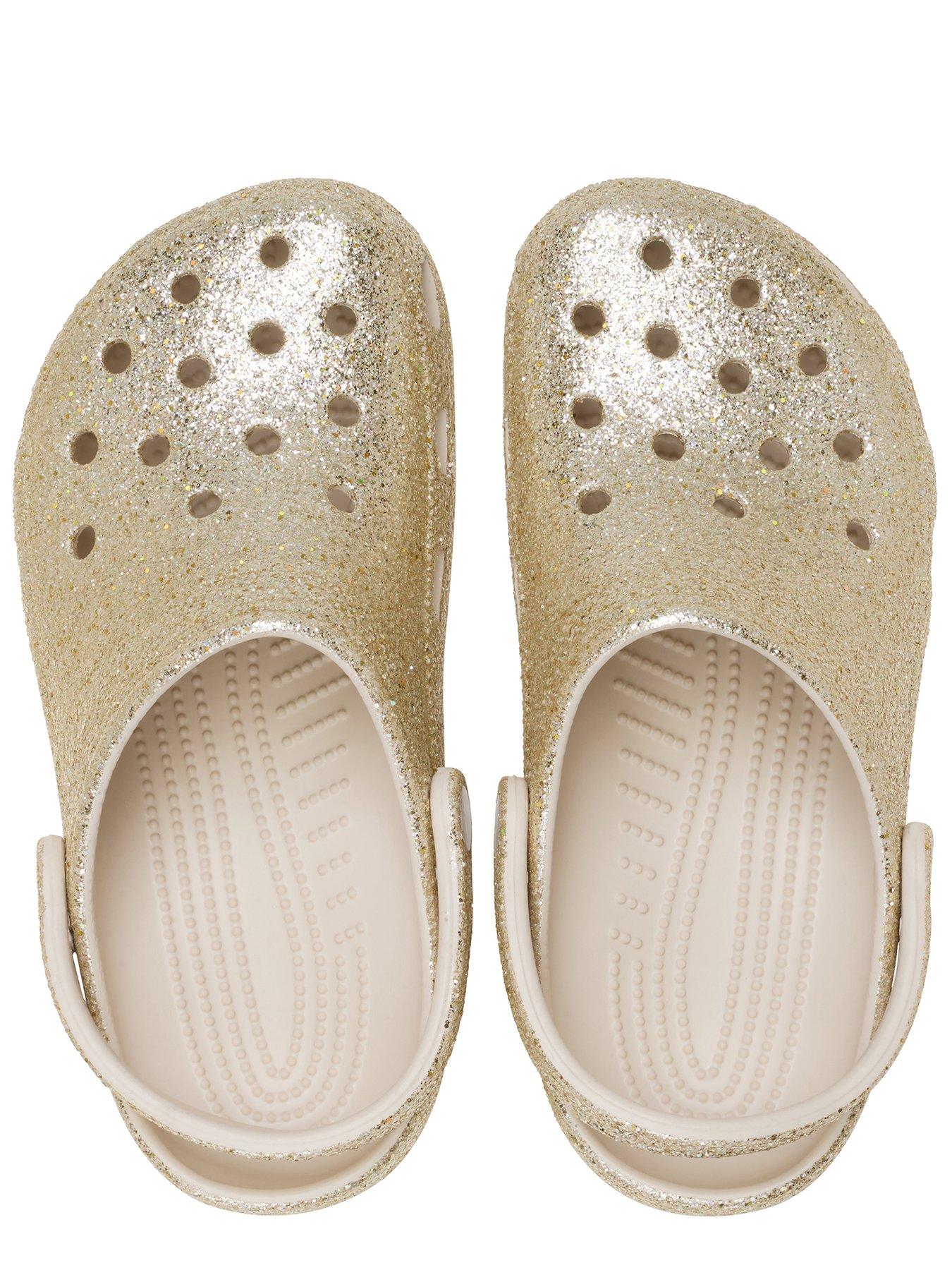 image of crocs-classic-chunky-glitter-clog-sandstone