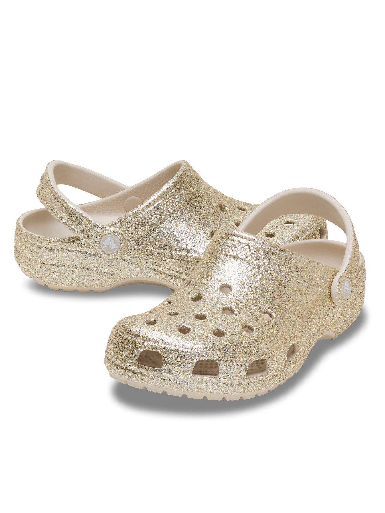  image of crocs-classic-chunky-glitter-clog-sandstone
