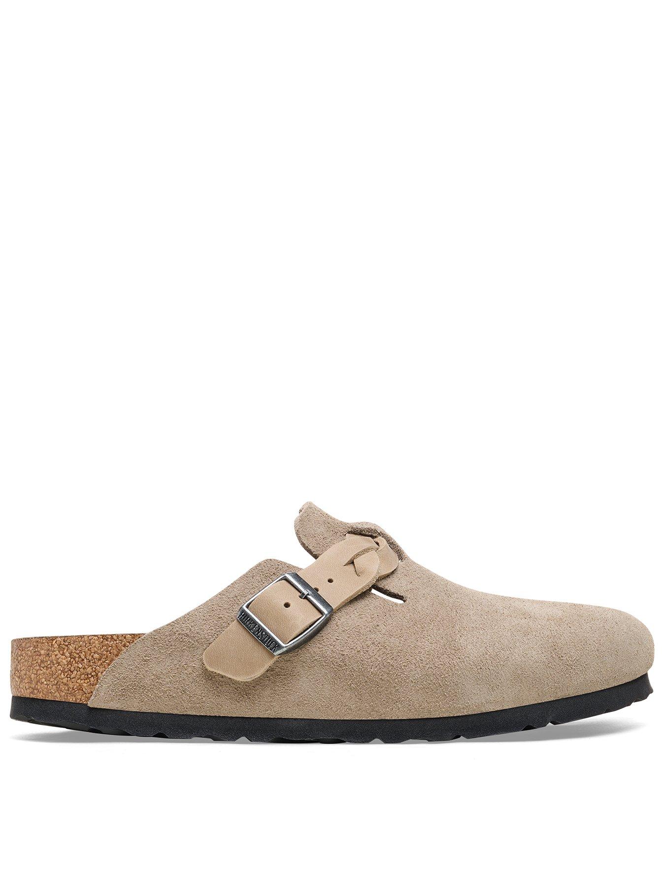 Birkenstock Boston Braided Suede Leather - Beige