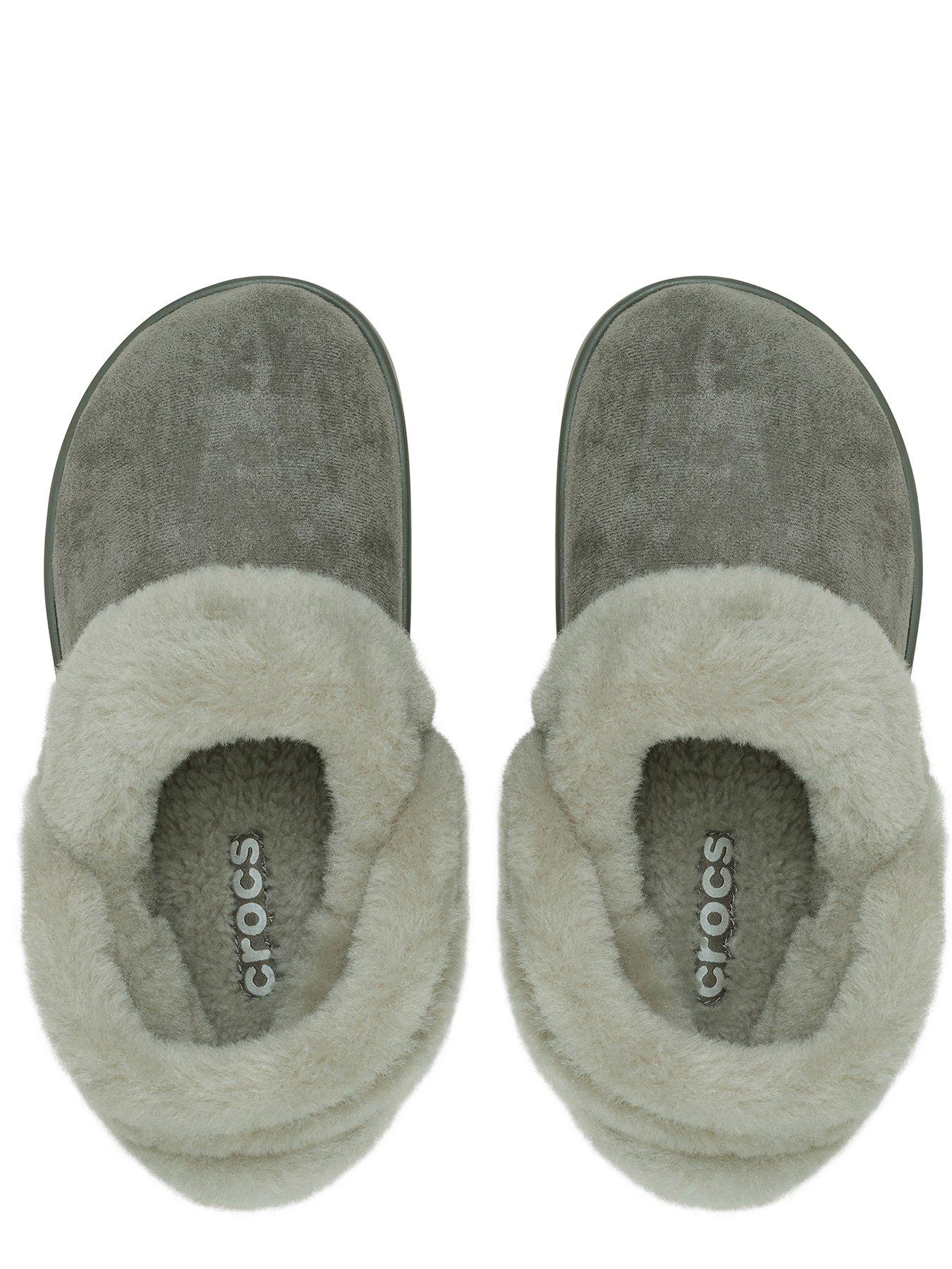 Image 4 of 6 of Crocs Classic Unfurgettable Sueded Clog - Galactic Grey