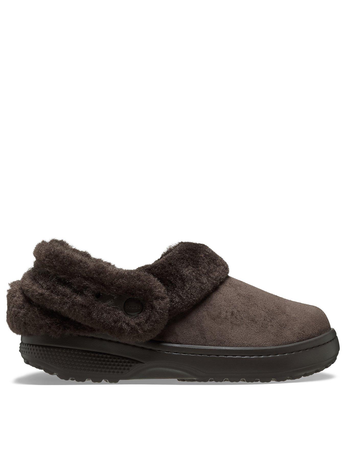 Crocs Classic Unfurgettable Sueded Clog - Espresso Brown