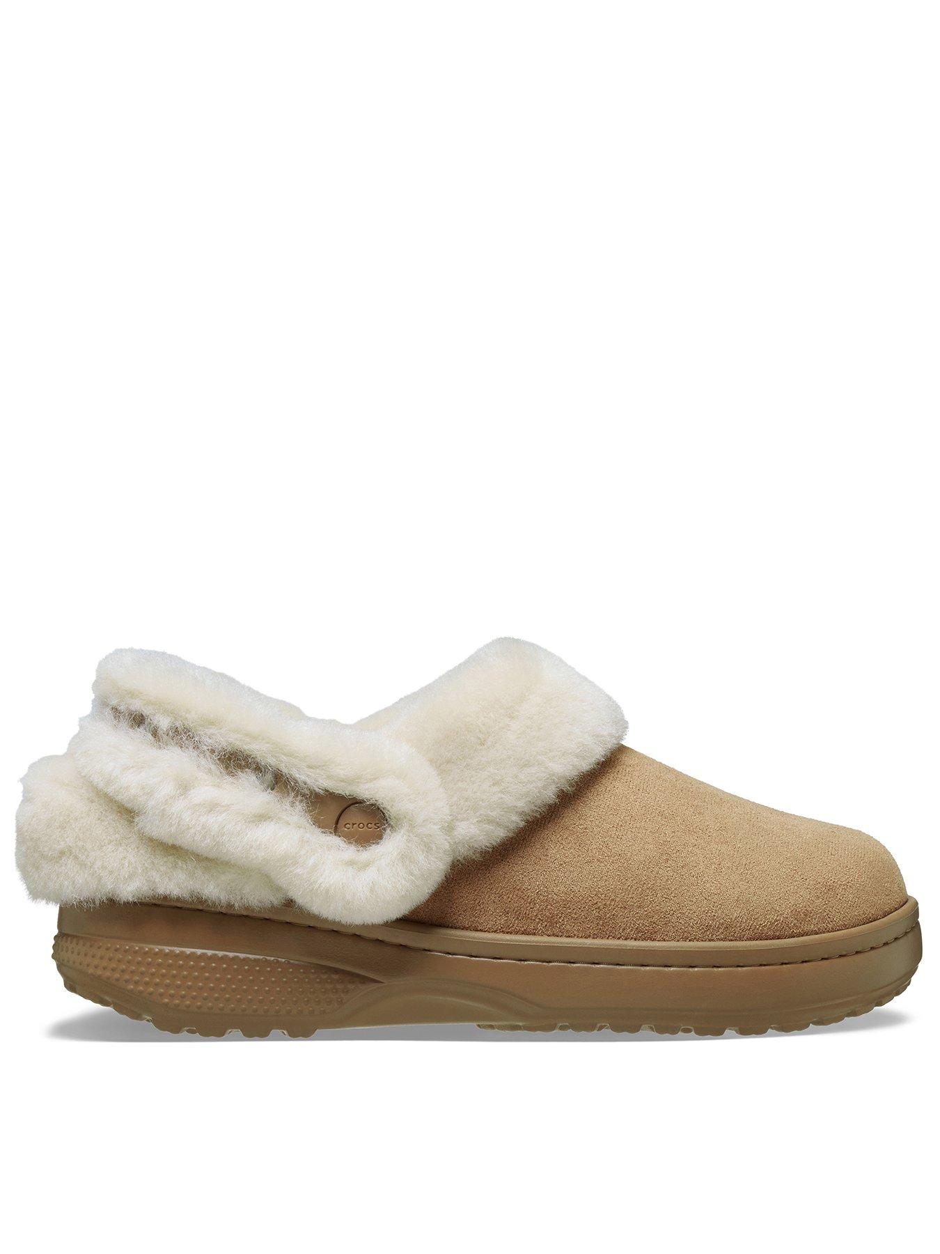 Image 1 of 6 of Crocs Classic Unfurgettable Faux Suede Clog - Sepia Brown