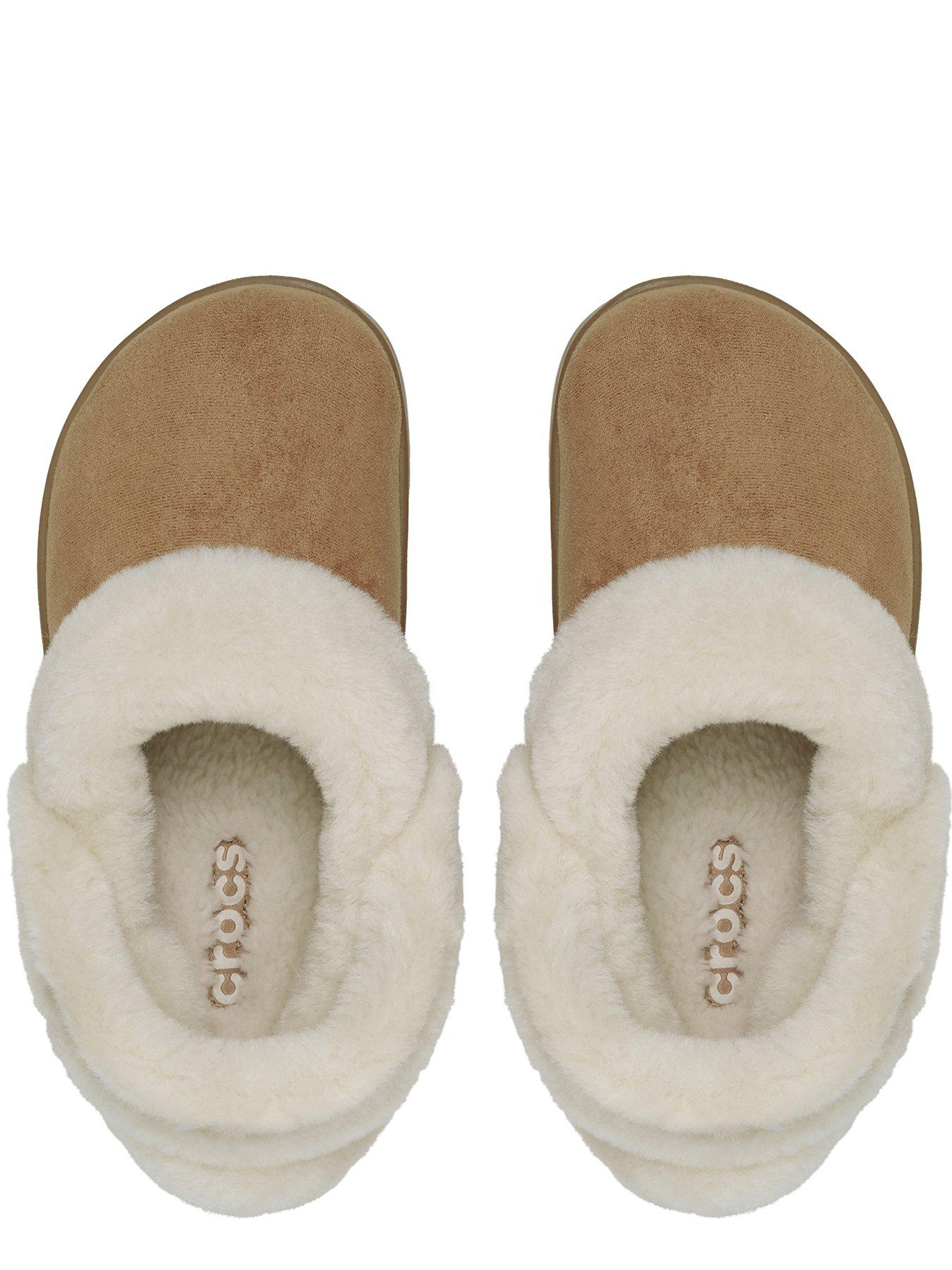 Image 4 of 6 of Crocs Classic Unfurgettable Faux Suede Clog - Sepia Brown