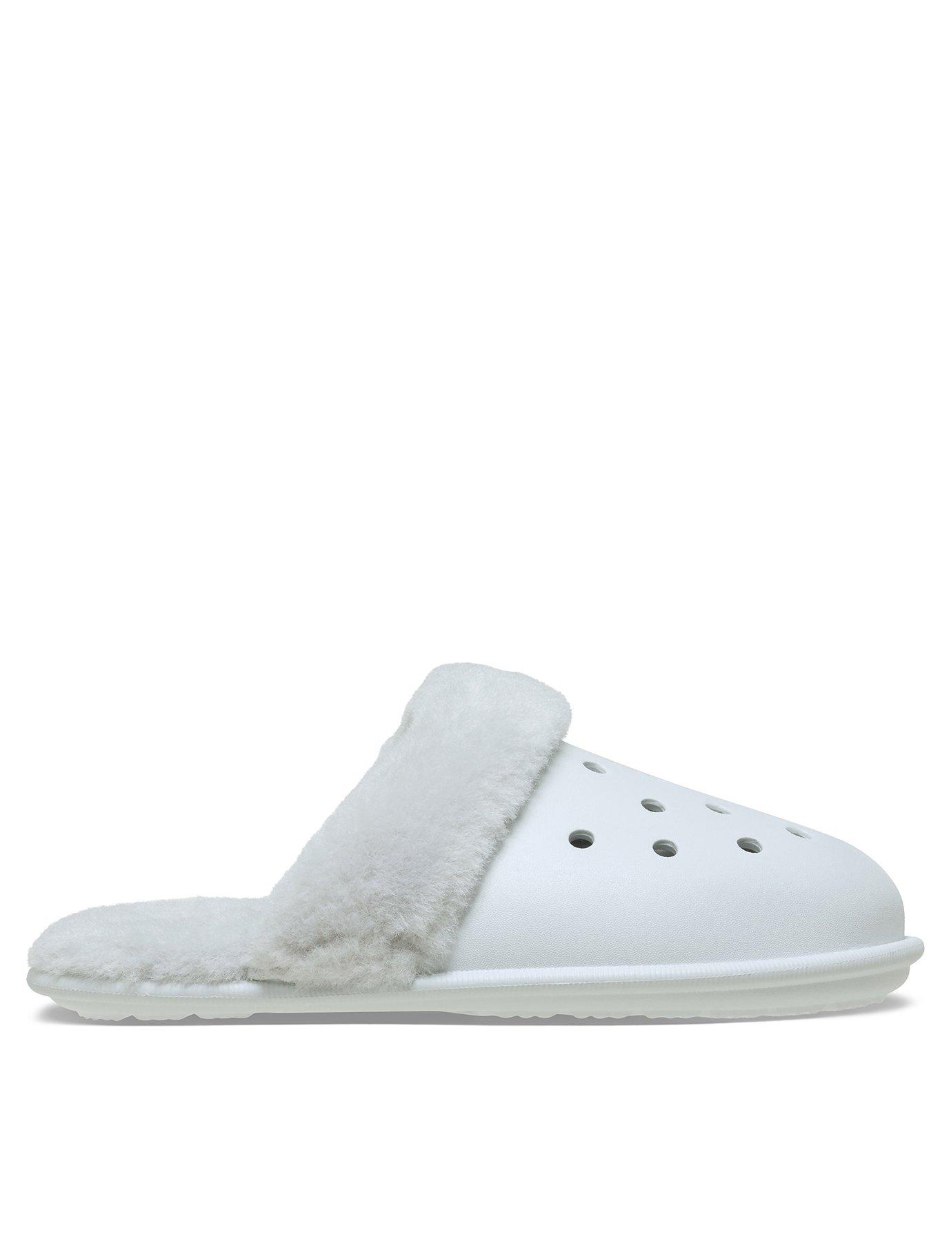 Image 1 of 6 of Crocs Classic Fuzz Scuff -Moonlight Grey