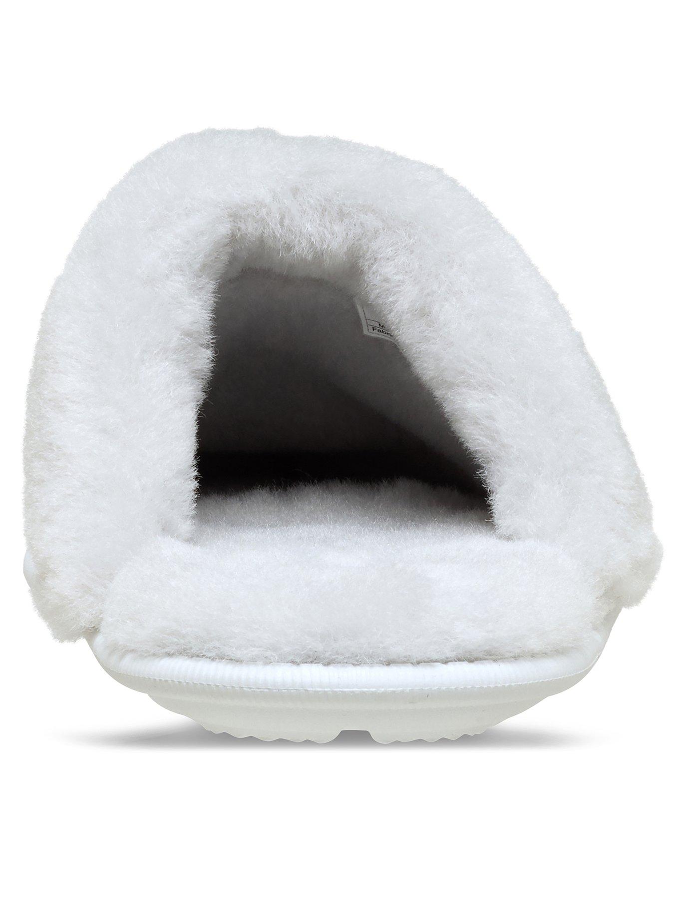 Image 3 of 6 of Crocs Classic Fuzz Scuff -Moonlight Grey