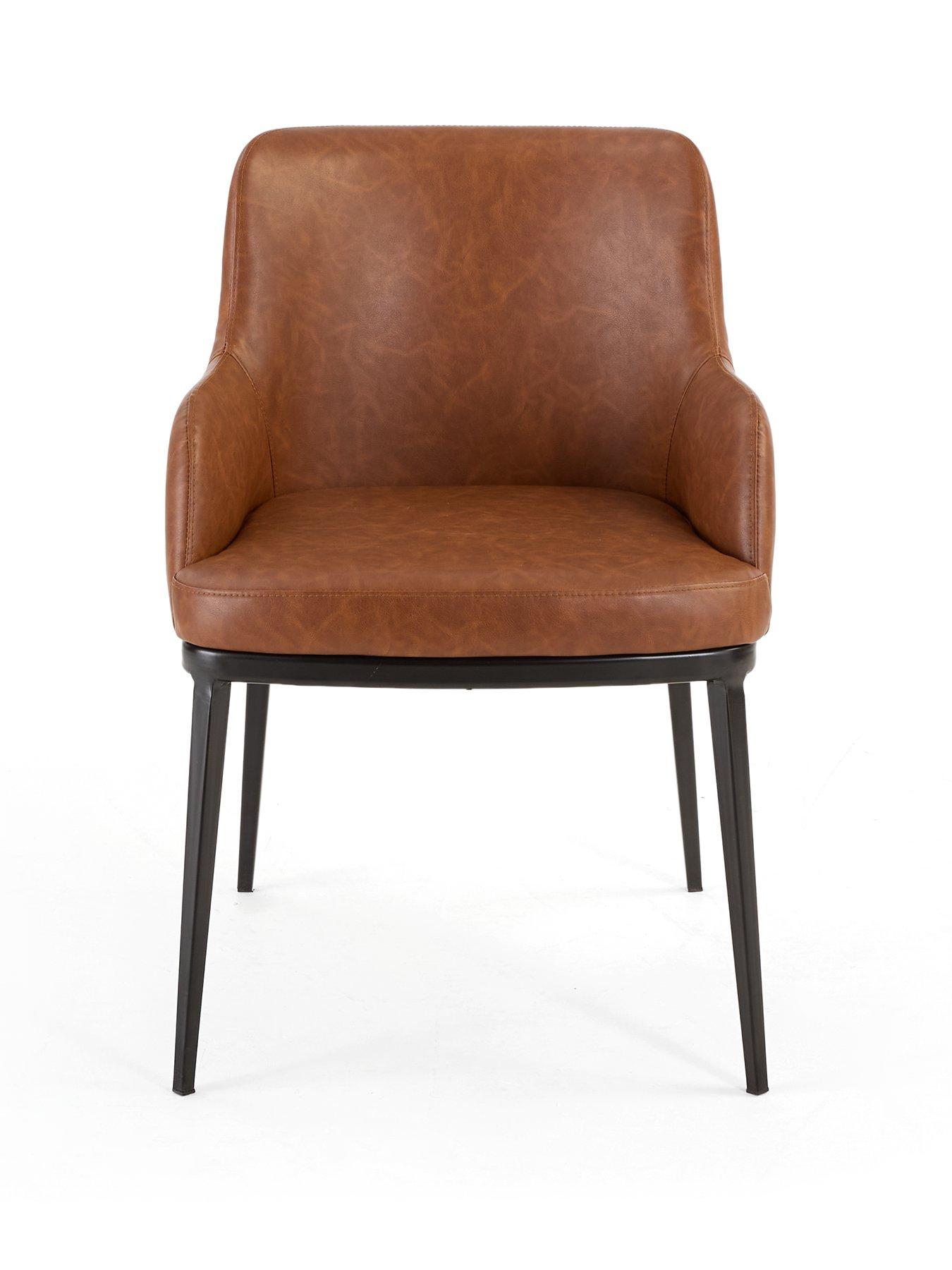 Image 2 of 7 of The Very Collection Willow Pair Of Dining Chairs In Faux Leather - FSC&reg; Certified