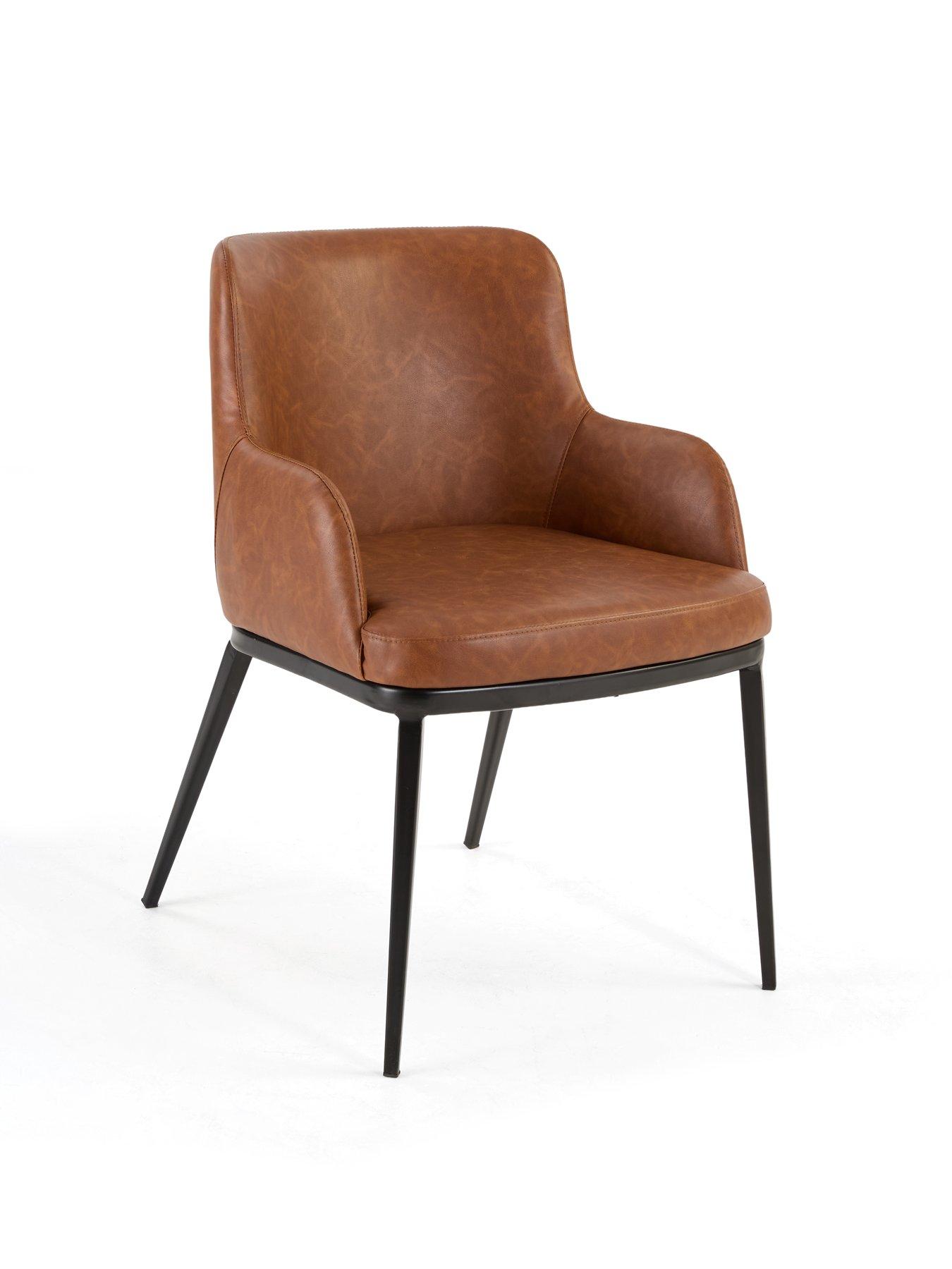 Image 4 of 7 of The Very Collection Willow Pair Of Dining Chairs In Faux Leather - FSC&reg; Certified