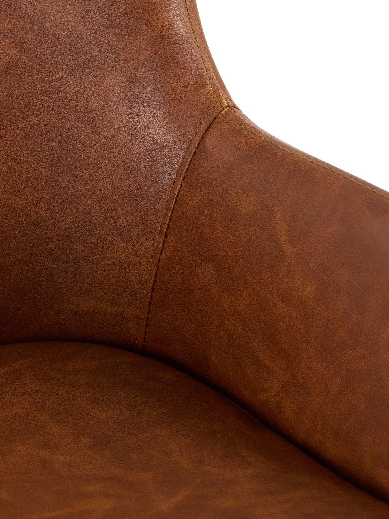 Image 6 of 7 of The Very Collection Willow Pair Of Dining Chairs In Faux Leather - FSC&reg; Certified
