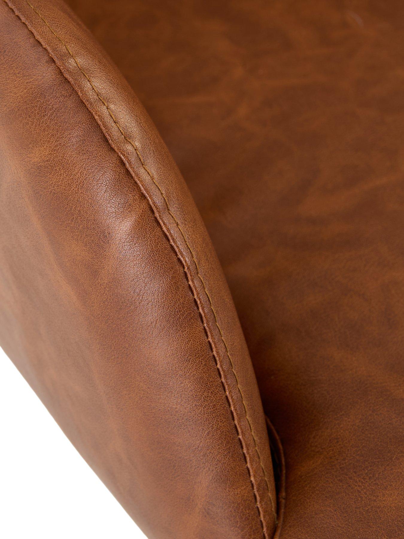 Image 7 of 7 of The Very Collection Willow Pair Of Dining Chairs In Faux Leather - FSC&reg; Certified