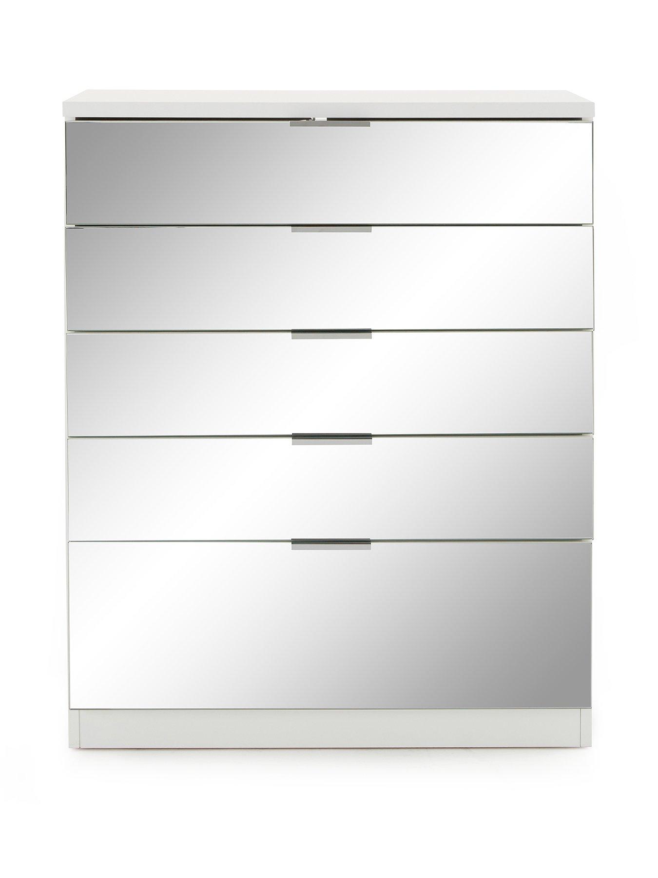  image of very-home-palma-mirrorednbsp5-drawer-chest-white-fscreg-certified
